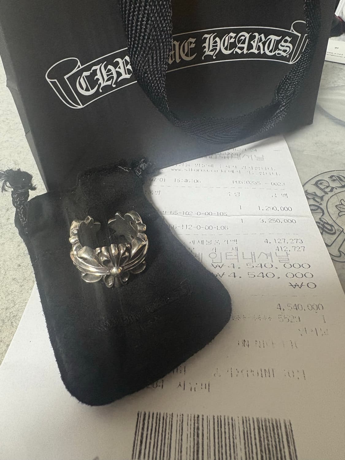 [us10.5]크롬하츠 더블플로랄링 상품이미지1