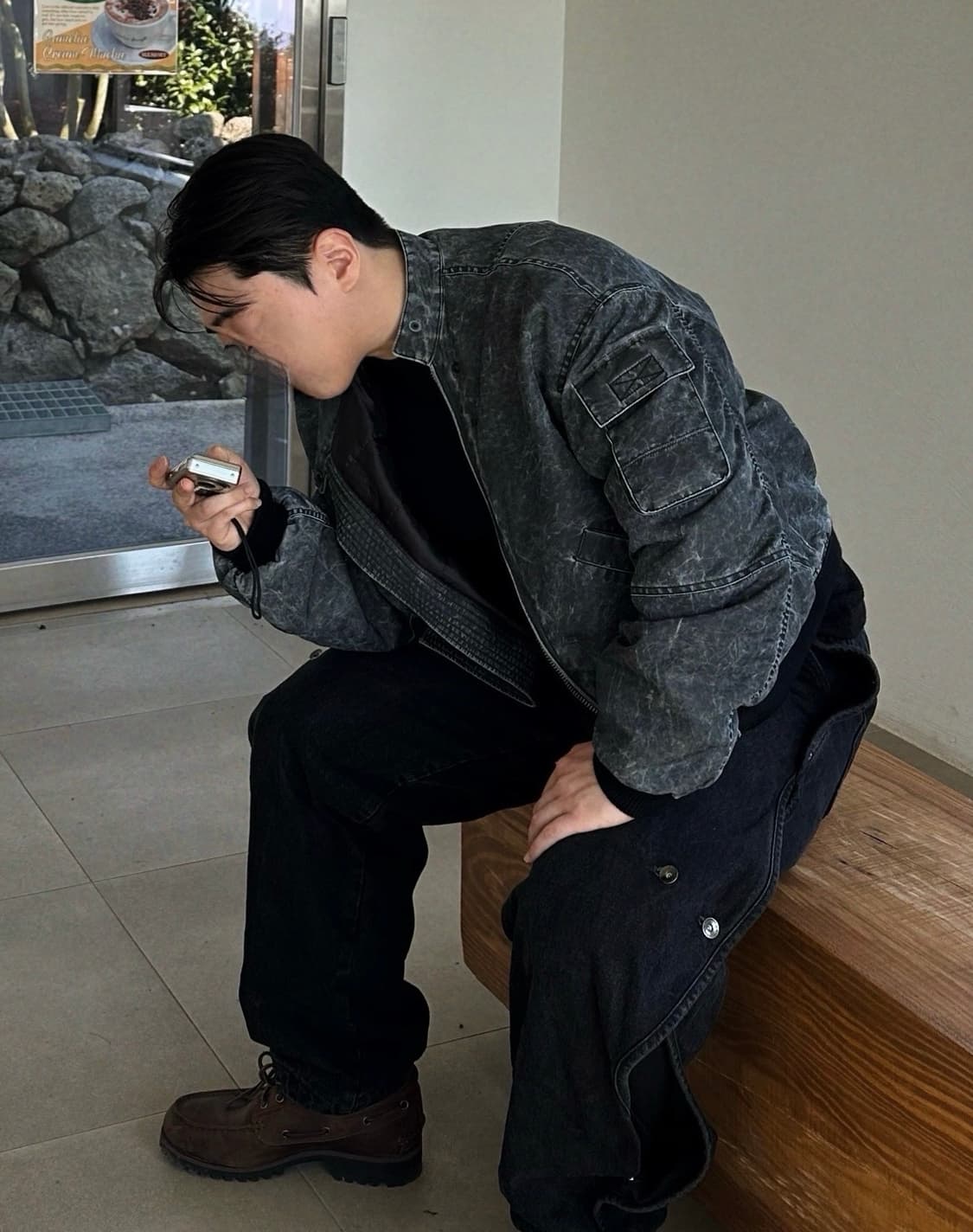 ETCE 워싱 봄버 자켓 L 상품이미지1