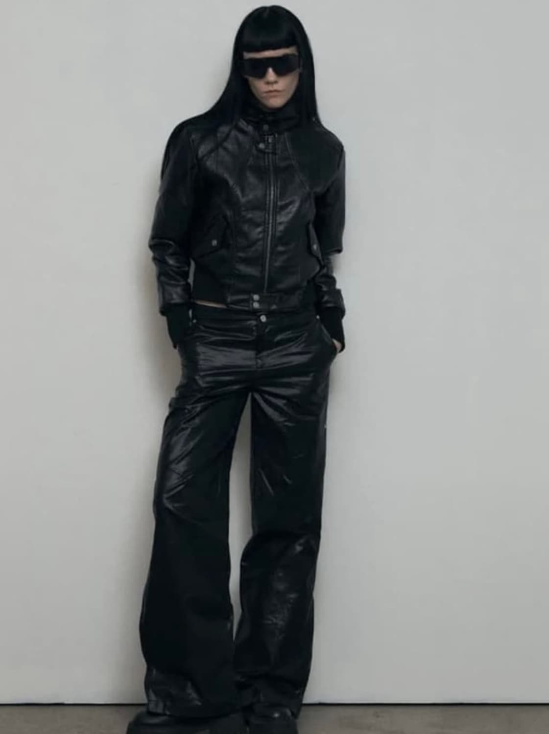 보헤미안서울 highneck moto jacket 하이넥 모토자켓 슬림 상품이미지2