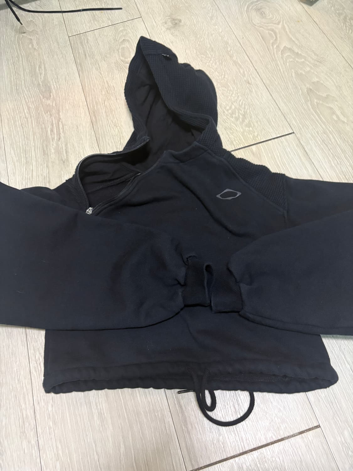 미스치프 와플 후드티 크롭 상품이미지1