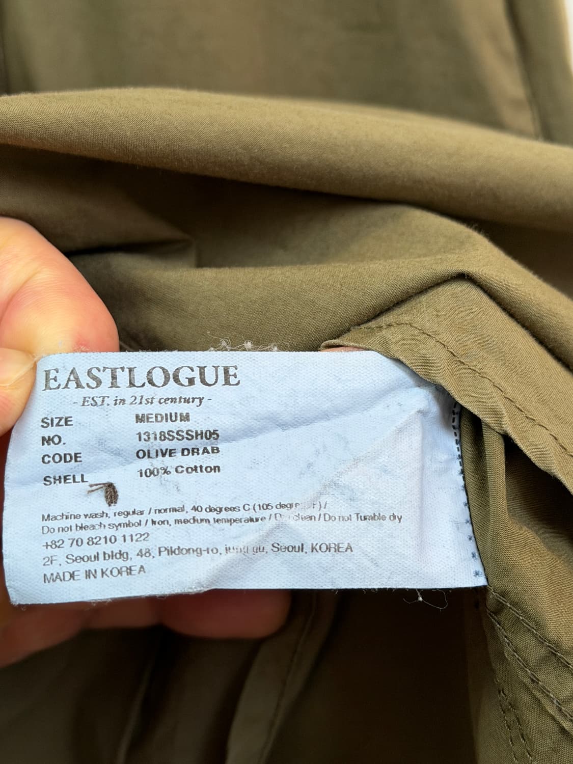 Eastlogue 이스트로그 포켓 트래킹 셔츠 올리브 M 상품이미지7