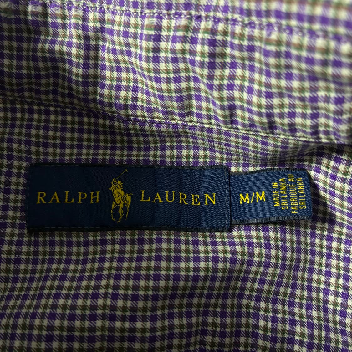 Polo  폴로 랄프로렌 자수 코튼 퍼플 체크 셔츠 상품이미지4