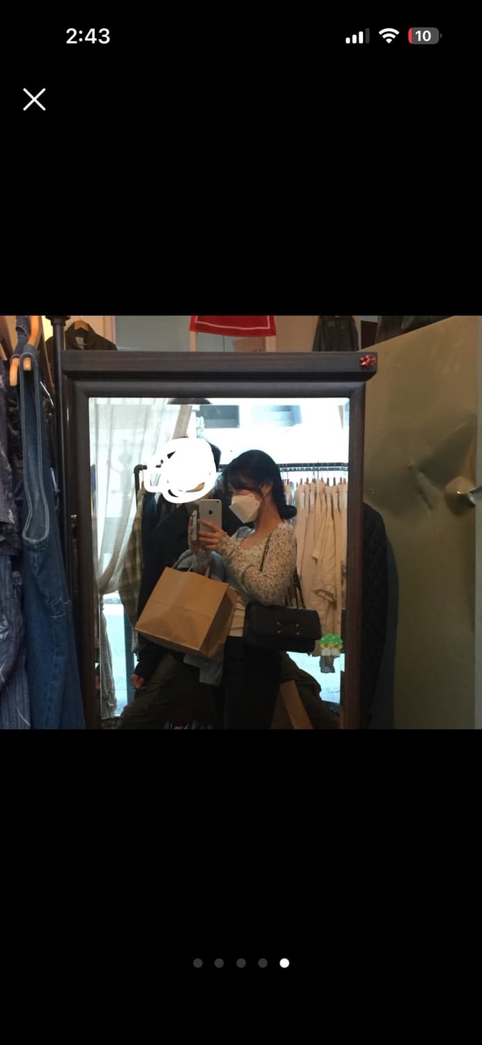 꽃무늬 크롭 탑 레이스 블라우스 상품이미지5