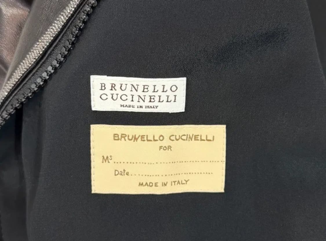 [정품] 브루넬로 쿠치넬리 레더 봄버 남녀공용 하이엔드 자켓 블랙 M
 상품이미지4