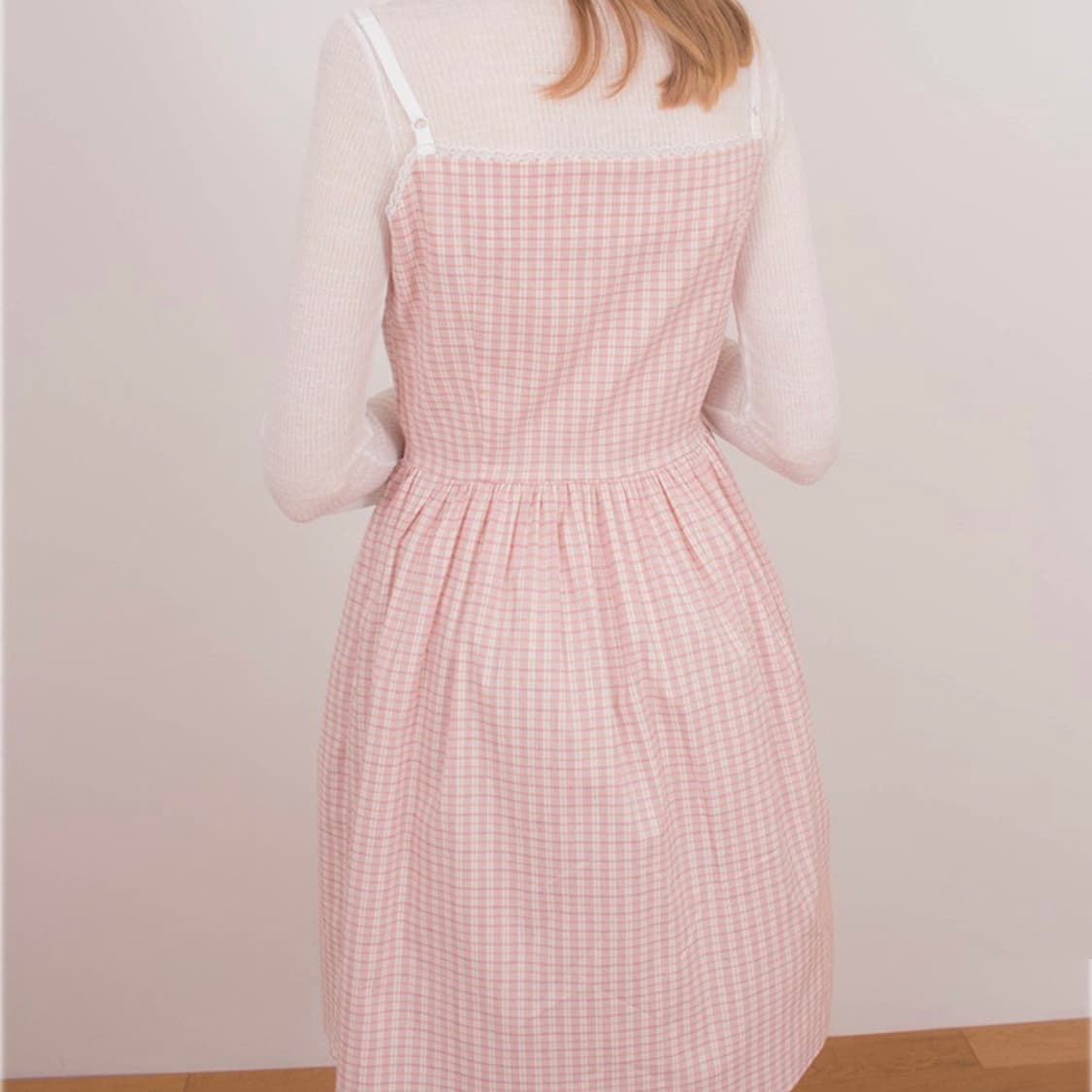 시눈(sinoon) 리조트 체크원피스 55 새상품 상품이미지3