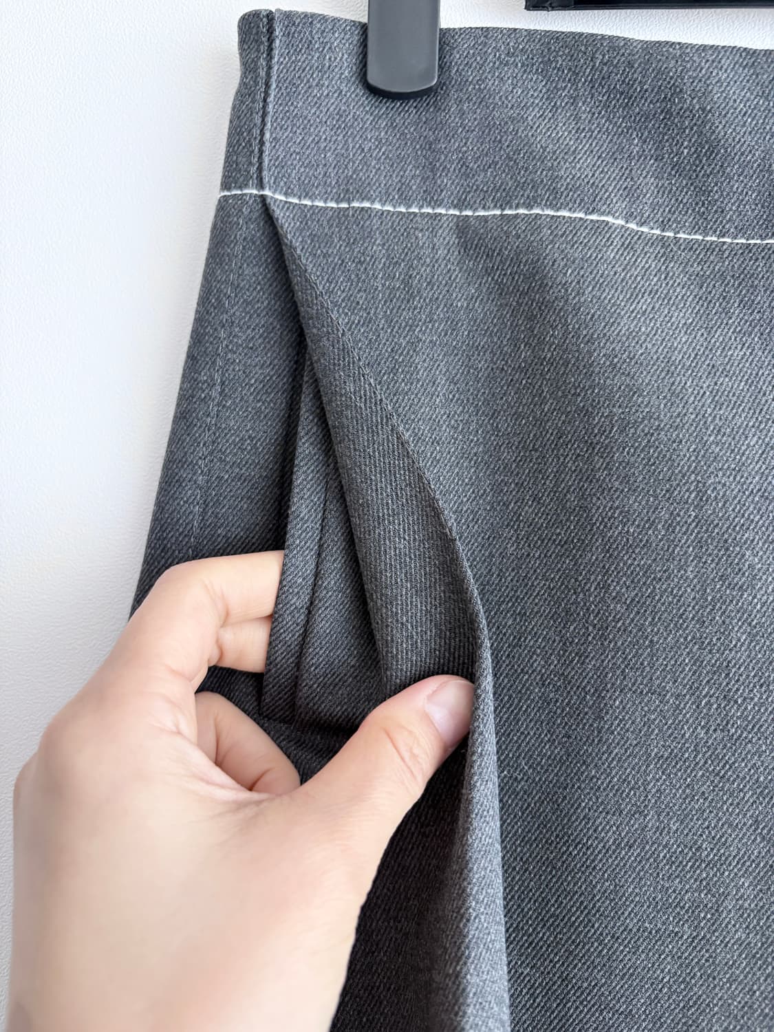 Neil Barrett 닐바렛 그레이 플리츠 스커트 38 상품이미지5