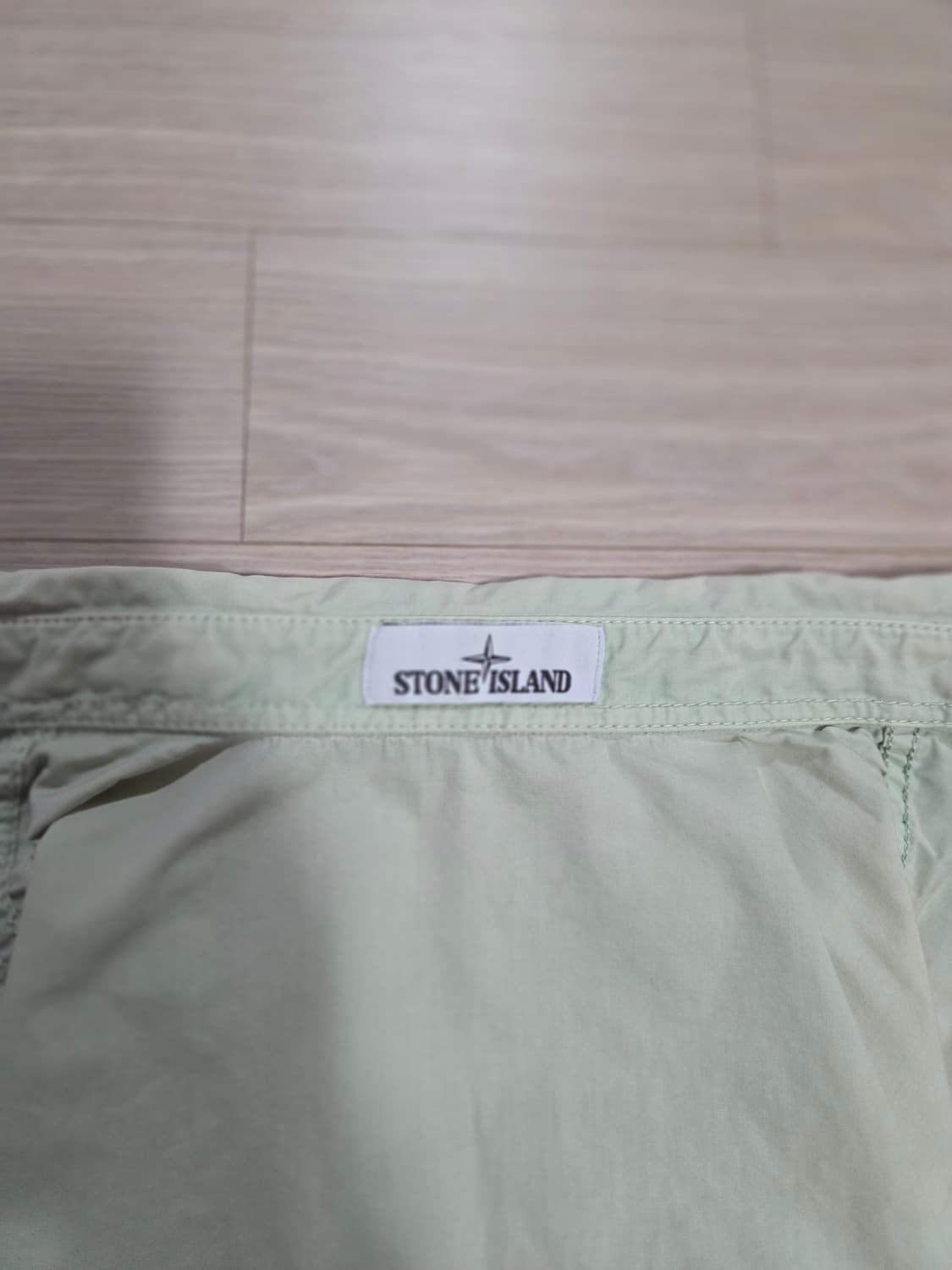 스톤아일랜드 코튼 가먼트 다잉 오버셔츠 세이지 그린 상품이미지7