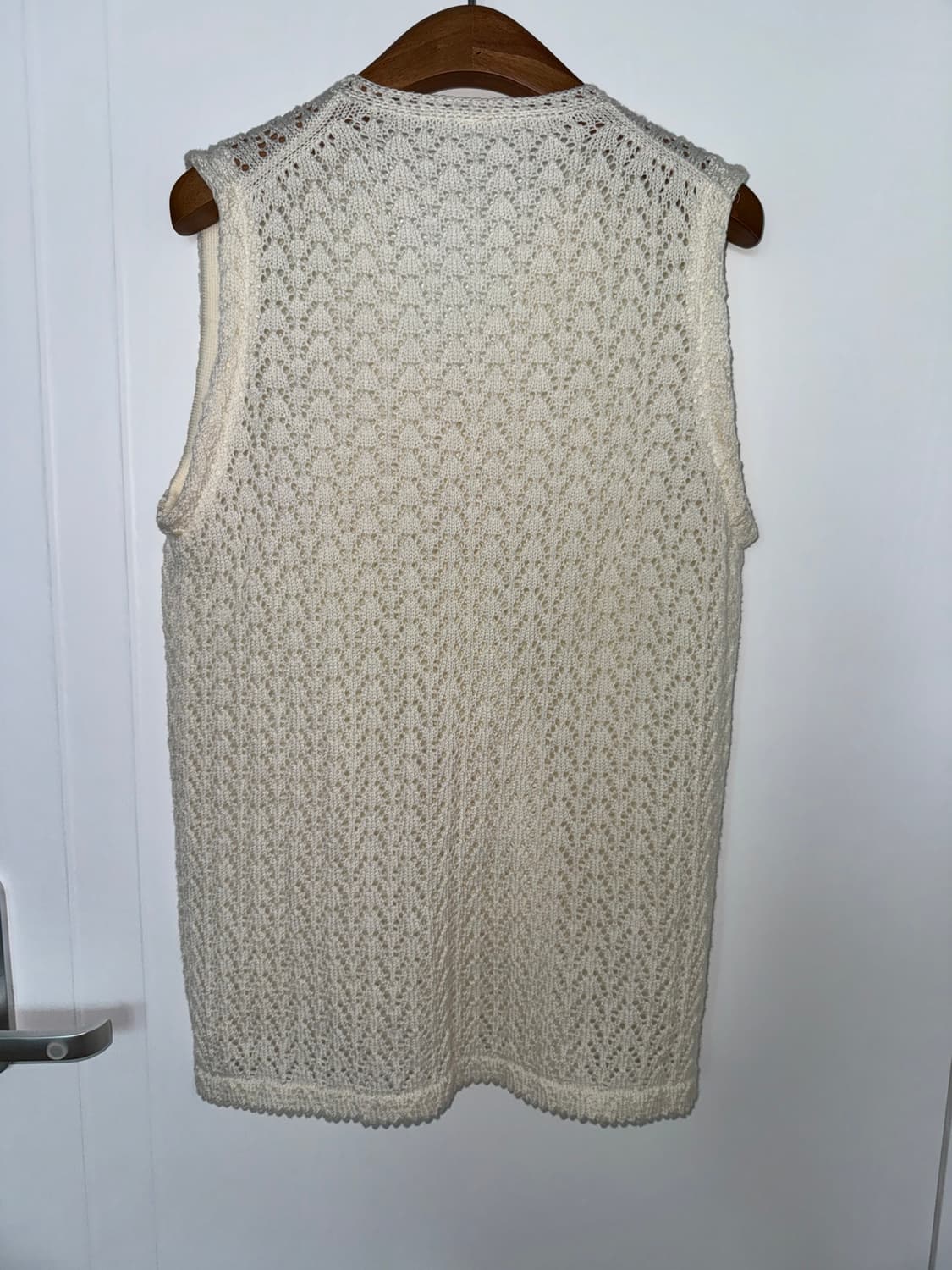 Ivory Pointelle Knit Vest 상품이미지4