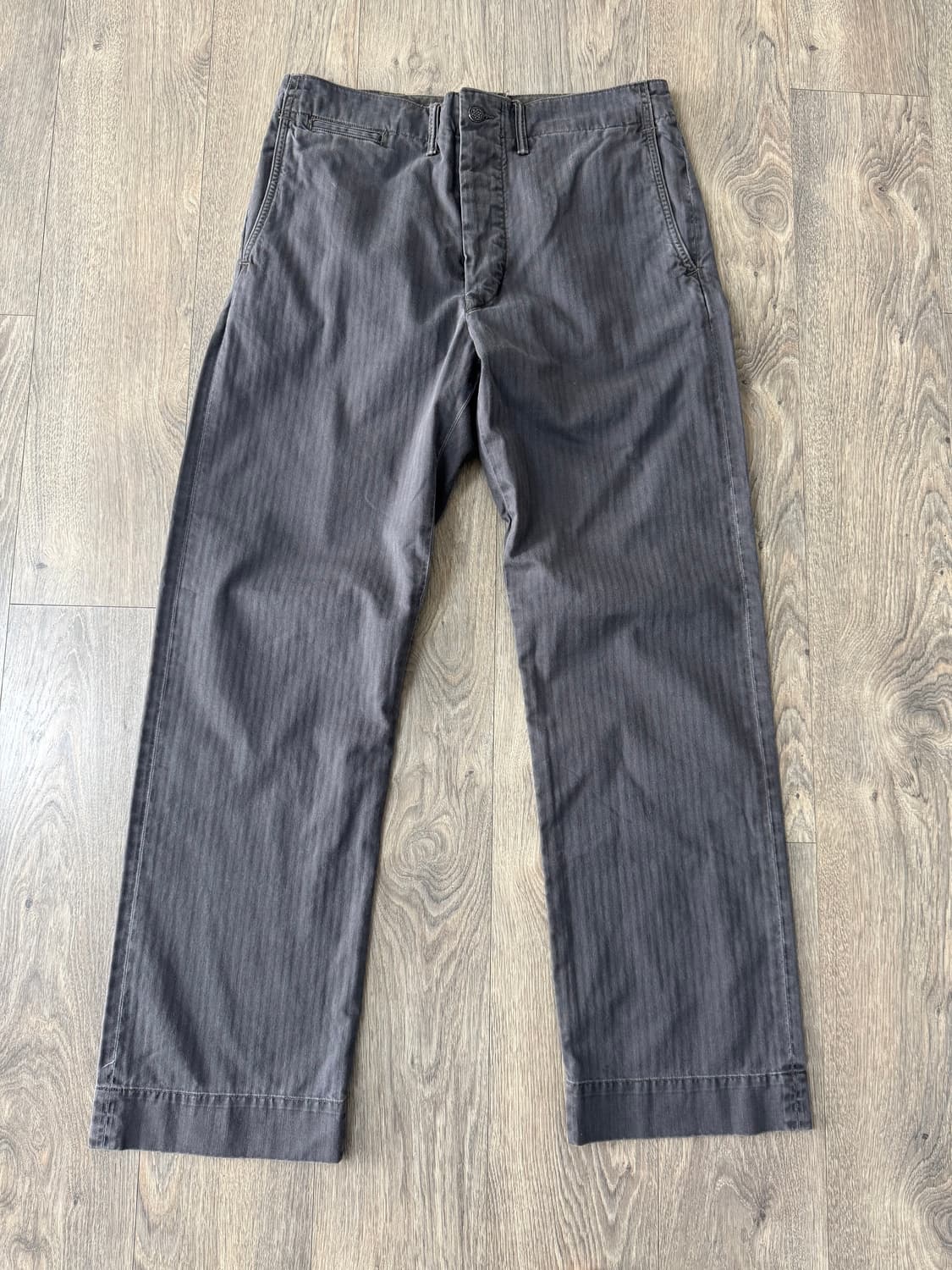 31/32 더블알엘 헤링본 필드 치노 남성 면바지 블랙 상품이미지1