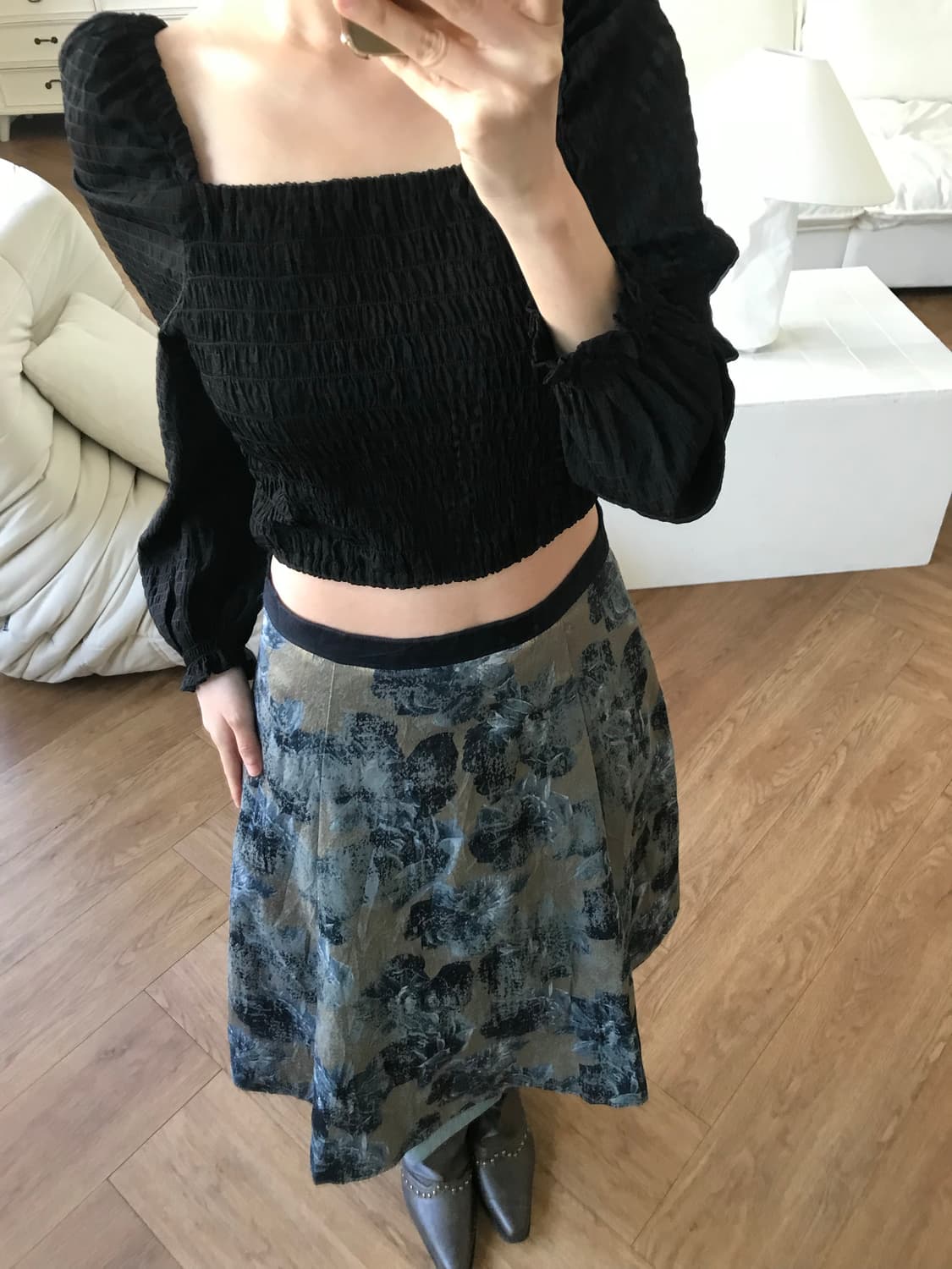 vintage pattern skirt 상품이미지8