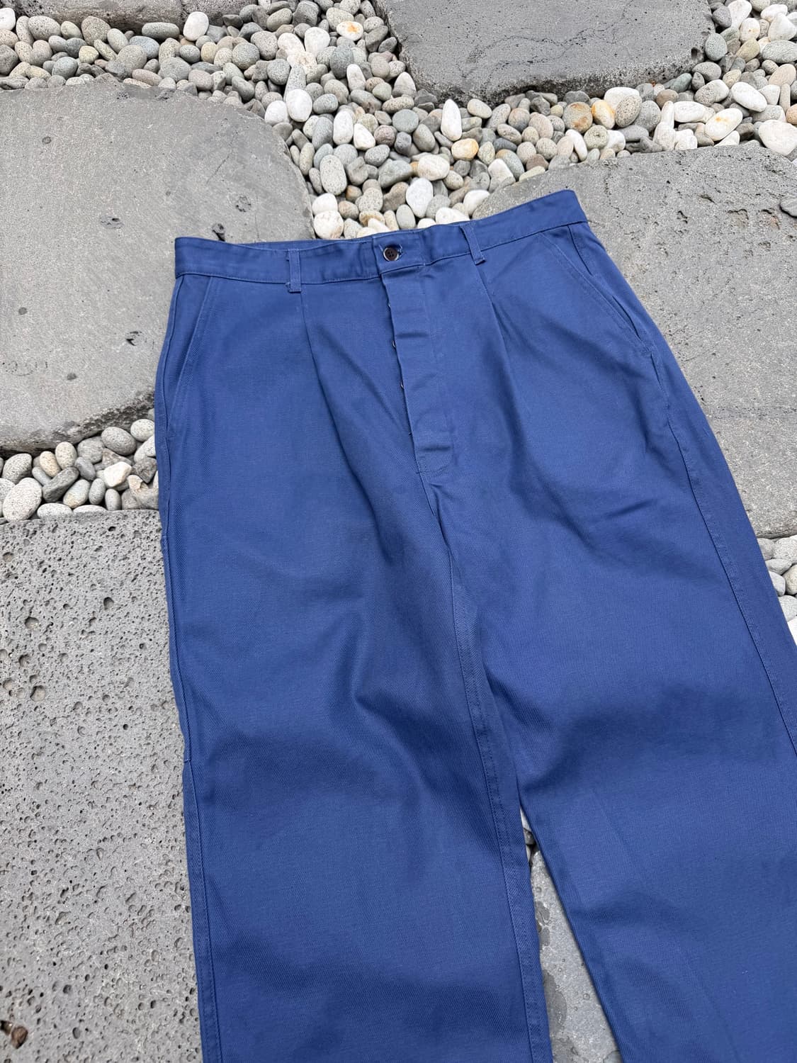 2000s GREY NAVY WIDE FRENCH WORK 프렌치워크팬츠 상품이미지5