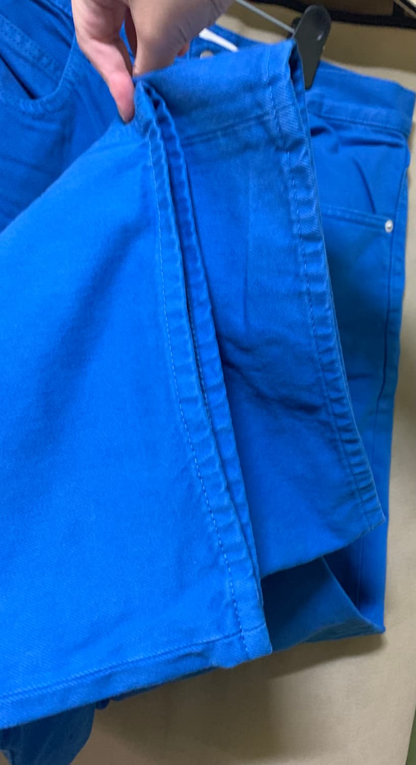 유니클로 마르니 배기진 팬츠 25 새상품 블루 상품이미지3