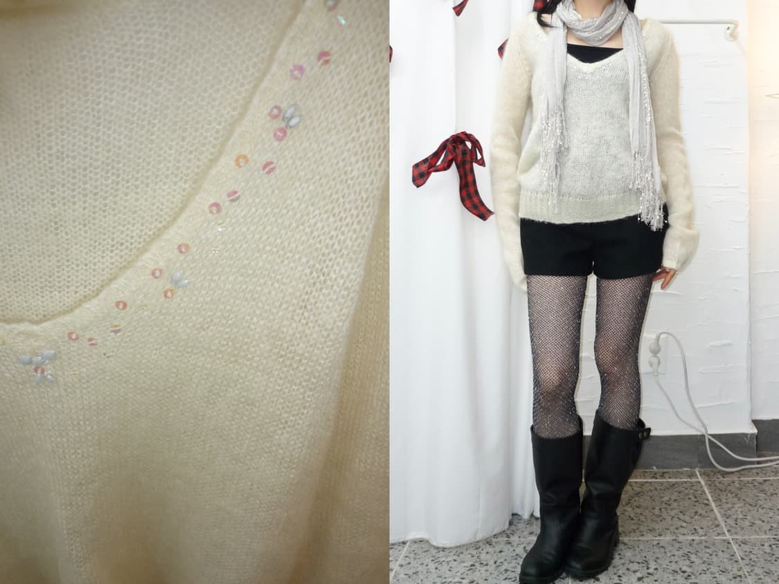 beads ivory knit 상품이미지1