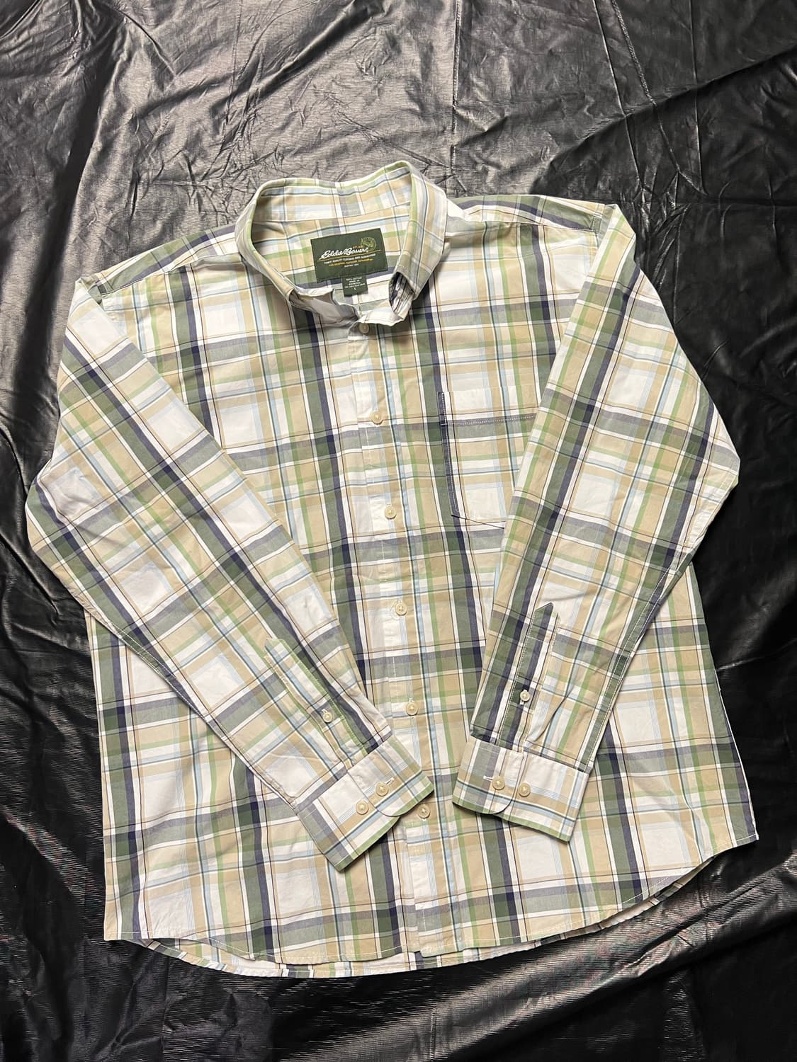 에디바우어 빅체크패턴 페이퍼 코튼 셔츠 L 상품이미지1