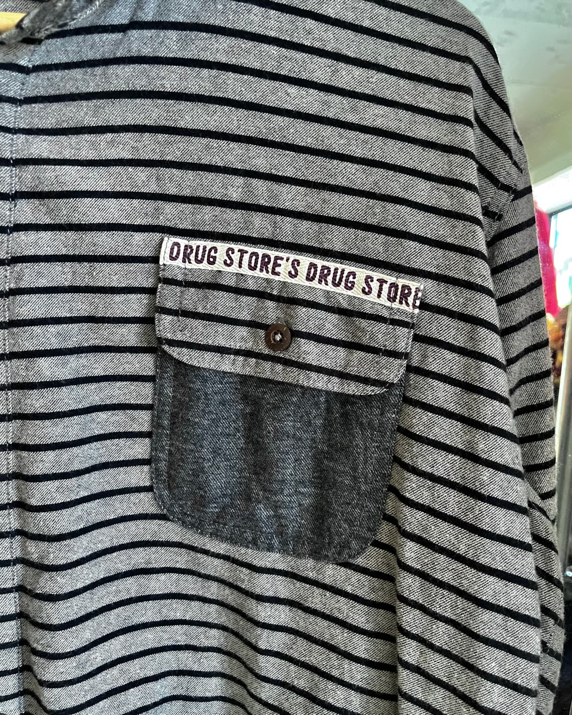 DRUG STORE Japan Over-Sized Stripe Shirt 상품이미지5