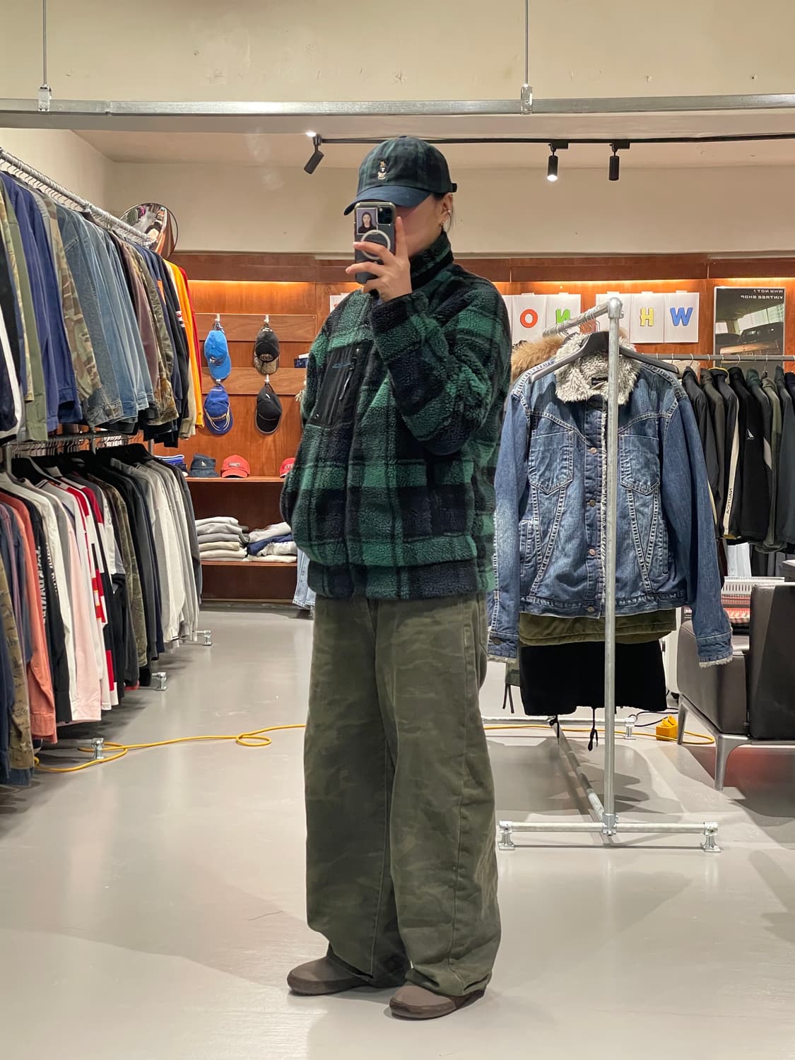 에디바우어 타탄 체크 쉐르파 자켓  상품이미지4