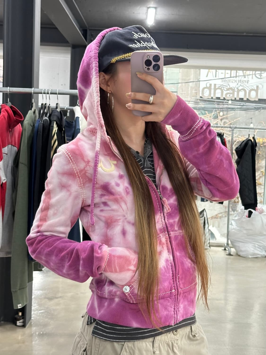 트루릴리전 타이다이 스티치 후드집업 상품이미지4