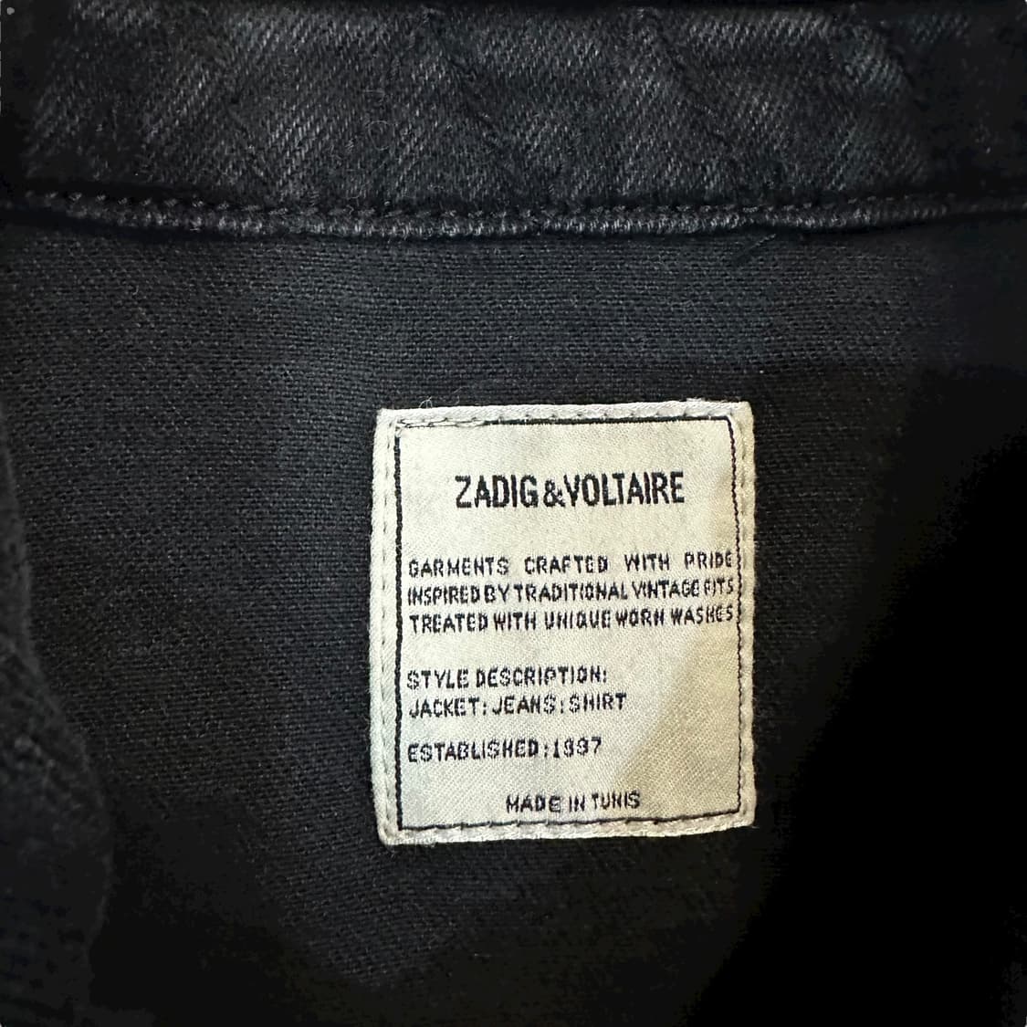 쟈딕앤볼테르 블랙캣 데님 자켓 상품이미지5