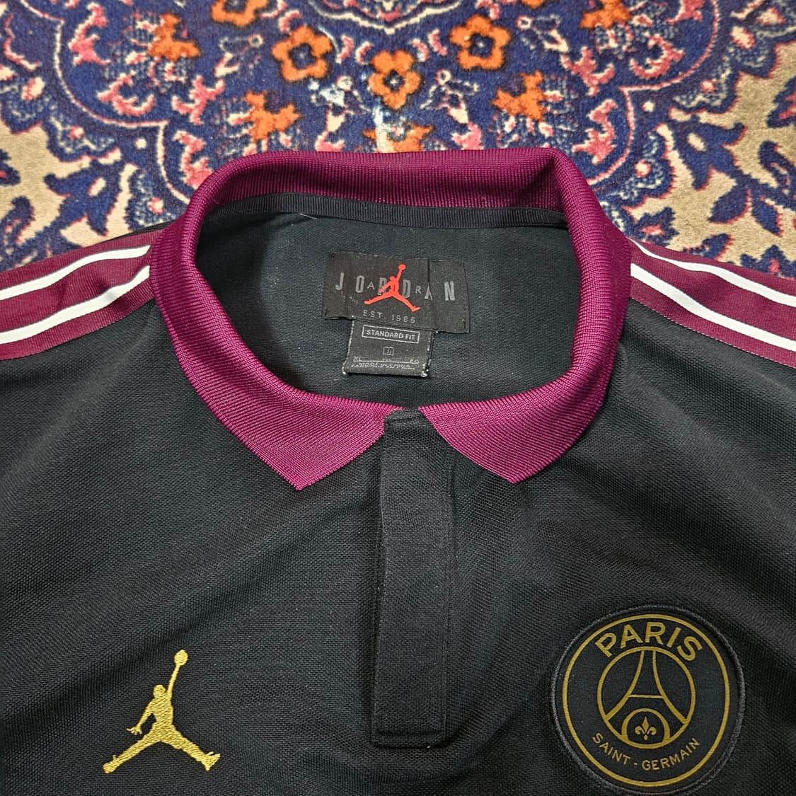 조던 x 파리생제르맹 라펠 폴로 카라넥 반팔티셔츠 XL 상품이미지6