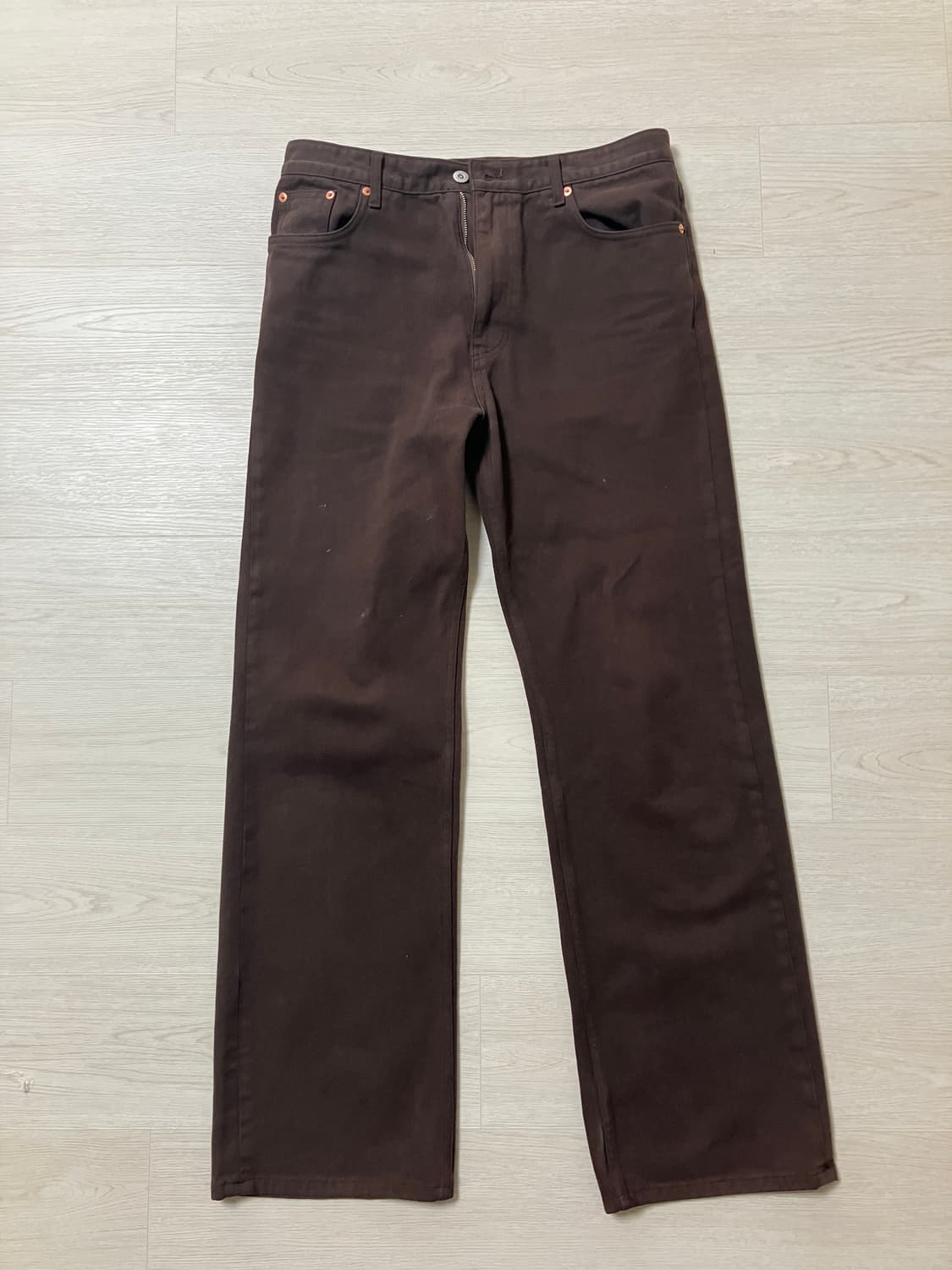 타일레 22fw 세미 부츠컷 데님 브라운 3 상품이미지1