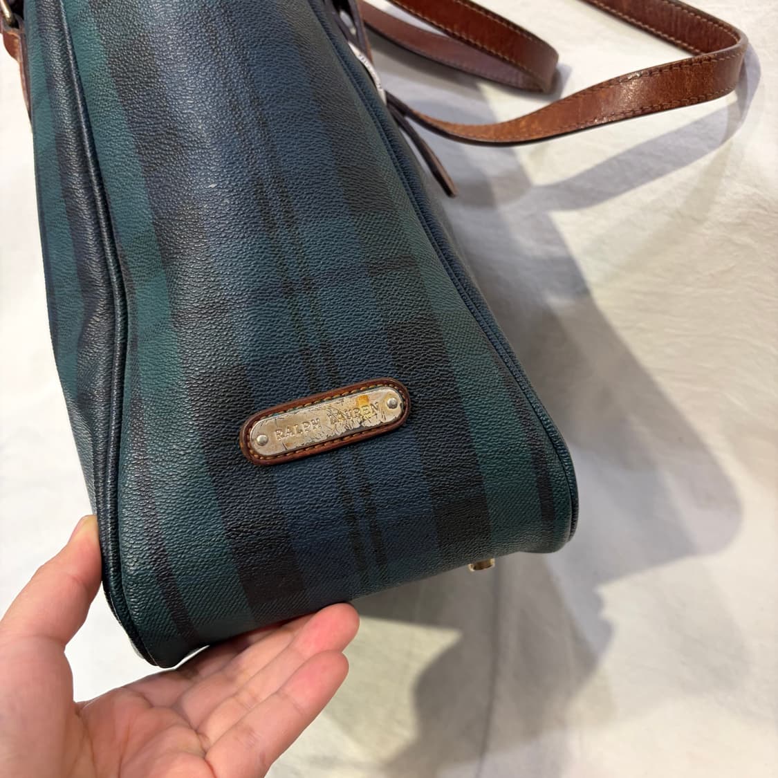 폴로 랄프로렌 타탄 체크 숄더백 가방 상품이미지7