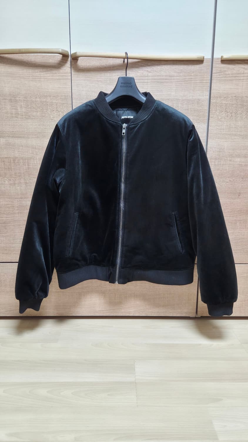 퍼킹 어썸 Velour Bomber / Black 상품이미지2