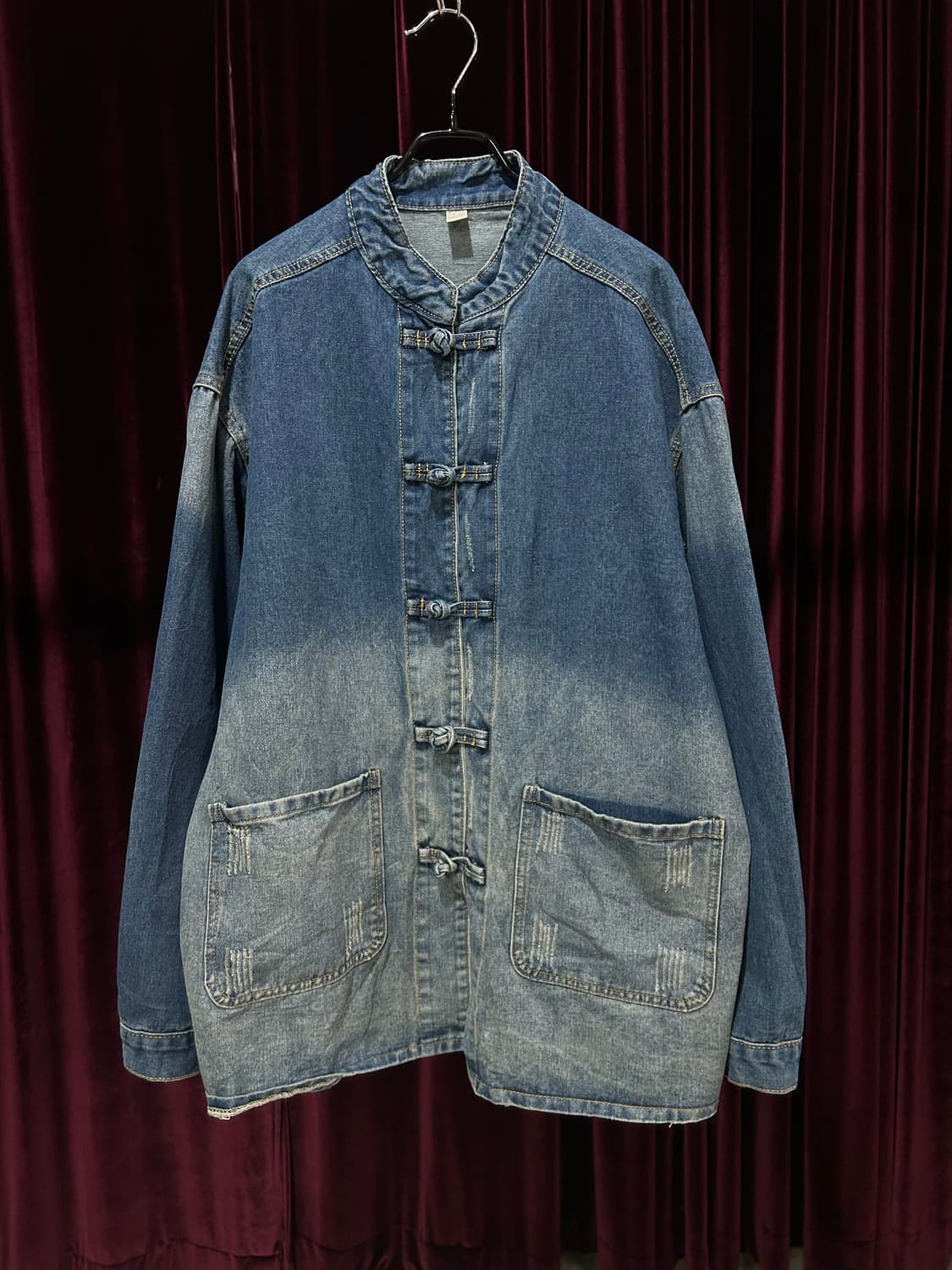 vintage china collar st denim jacket 상품이미지1