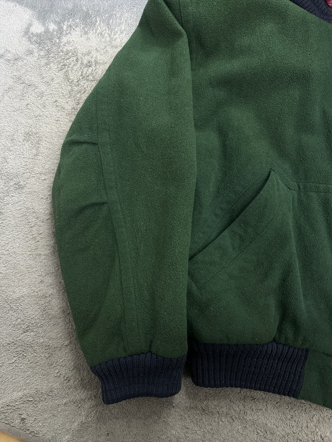 80s HUGO BOSS 울/캐시미어 봄버 자켓 48 상품이미지4