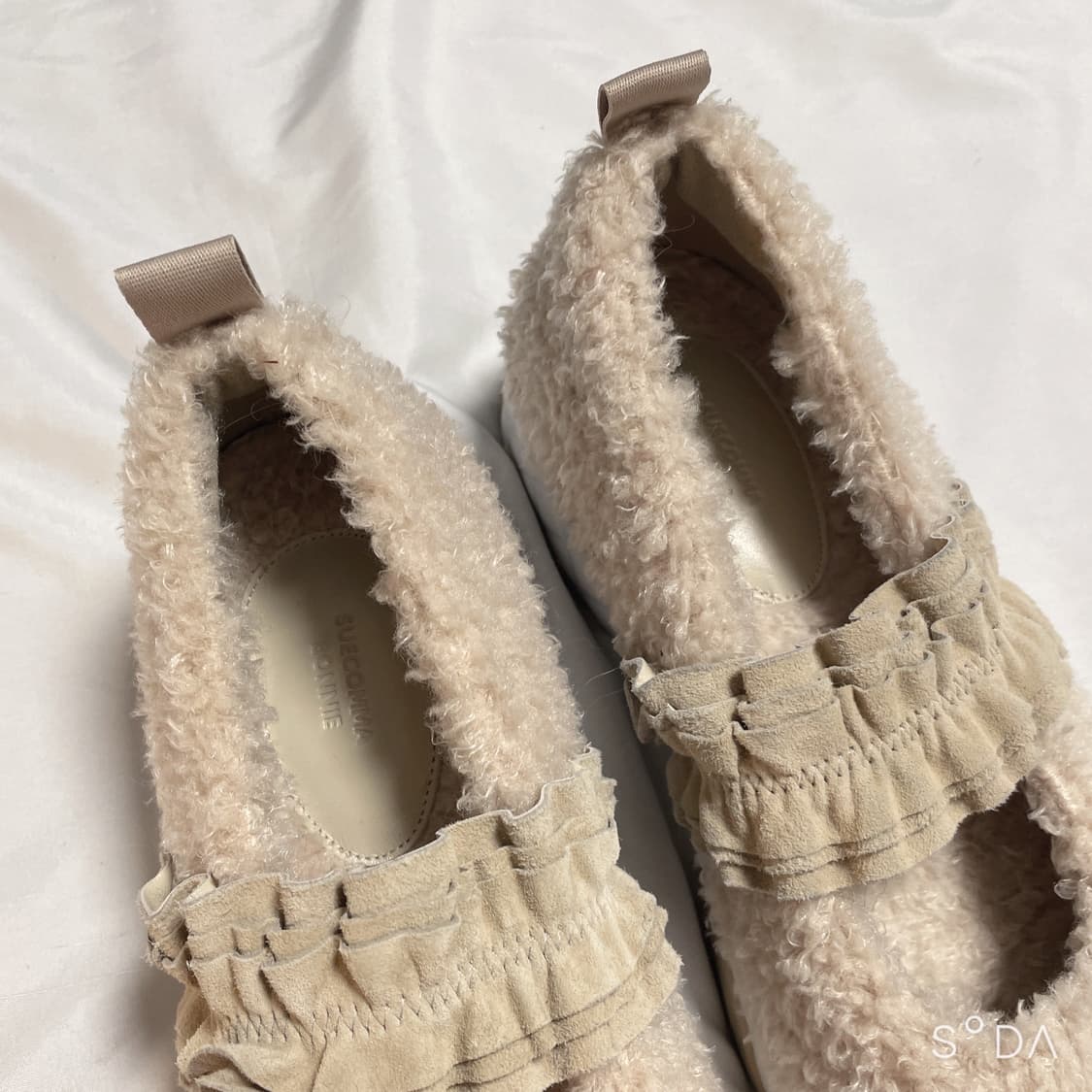 슈콤마보니 양털 플랫 스니커즈 240mm 상품이미지2