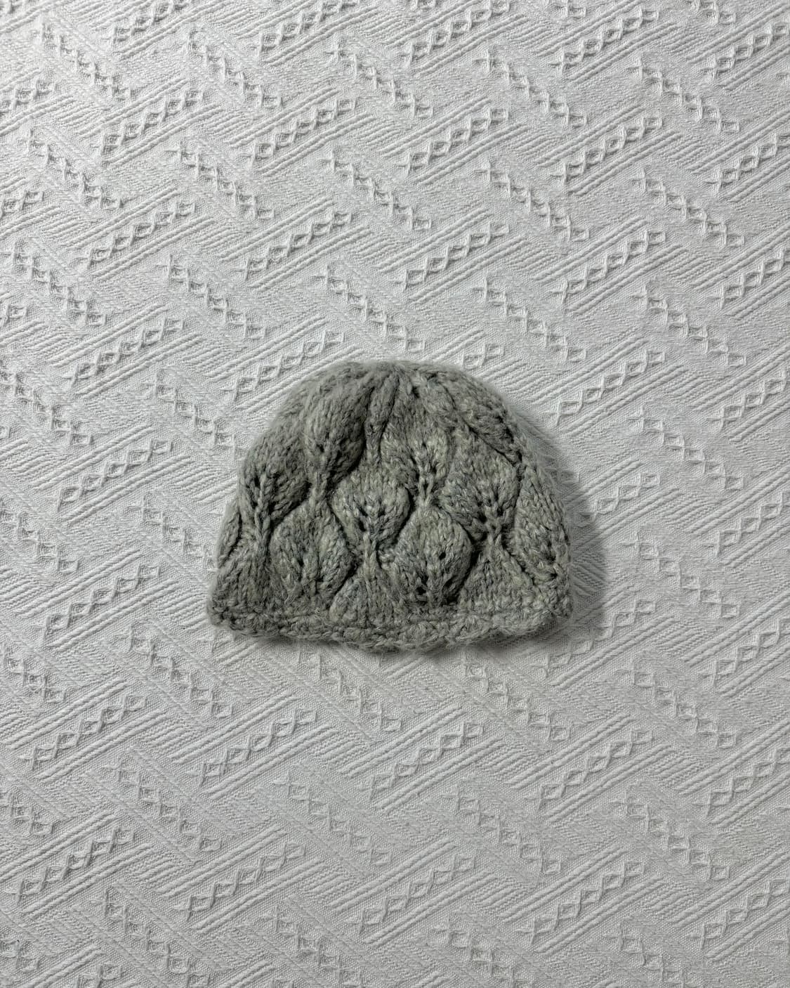 스카이블루/그레이 니트 비니 상품이미지9