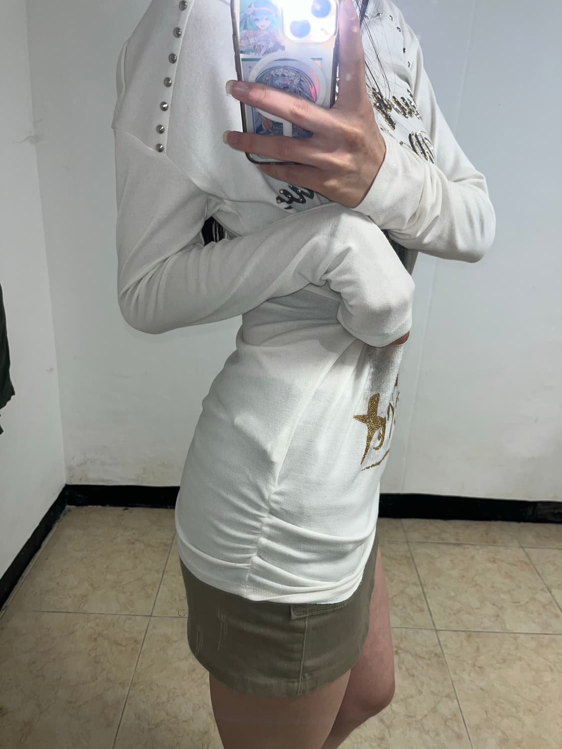 00‘s 사이드 셔링 Y2K 프린팅 롱슬리브 상품이미지4