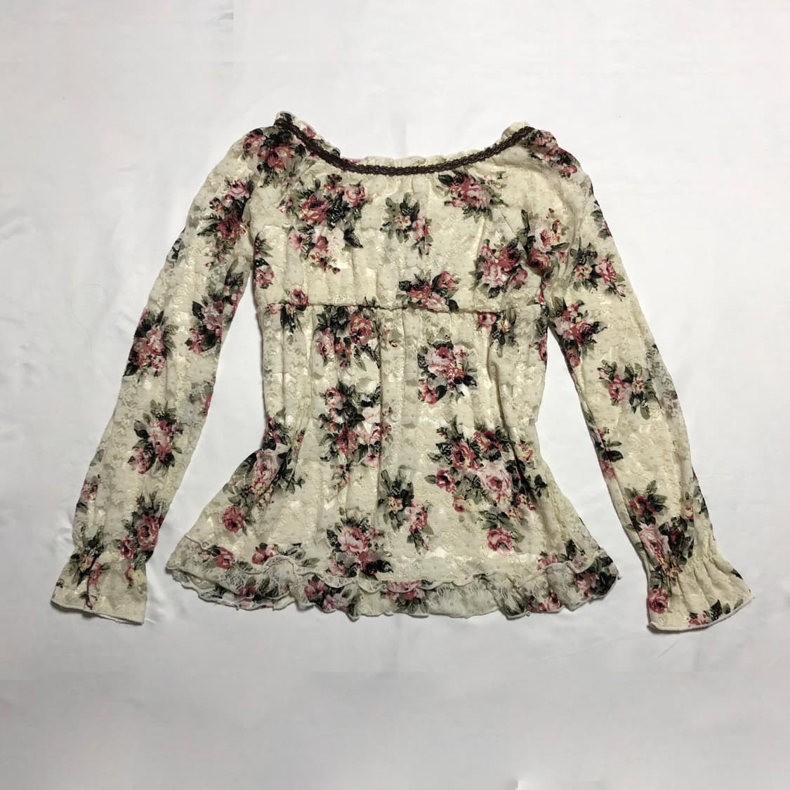 꽃무늬 레이스 블라우스  플로랄 상품이미지2