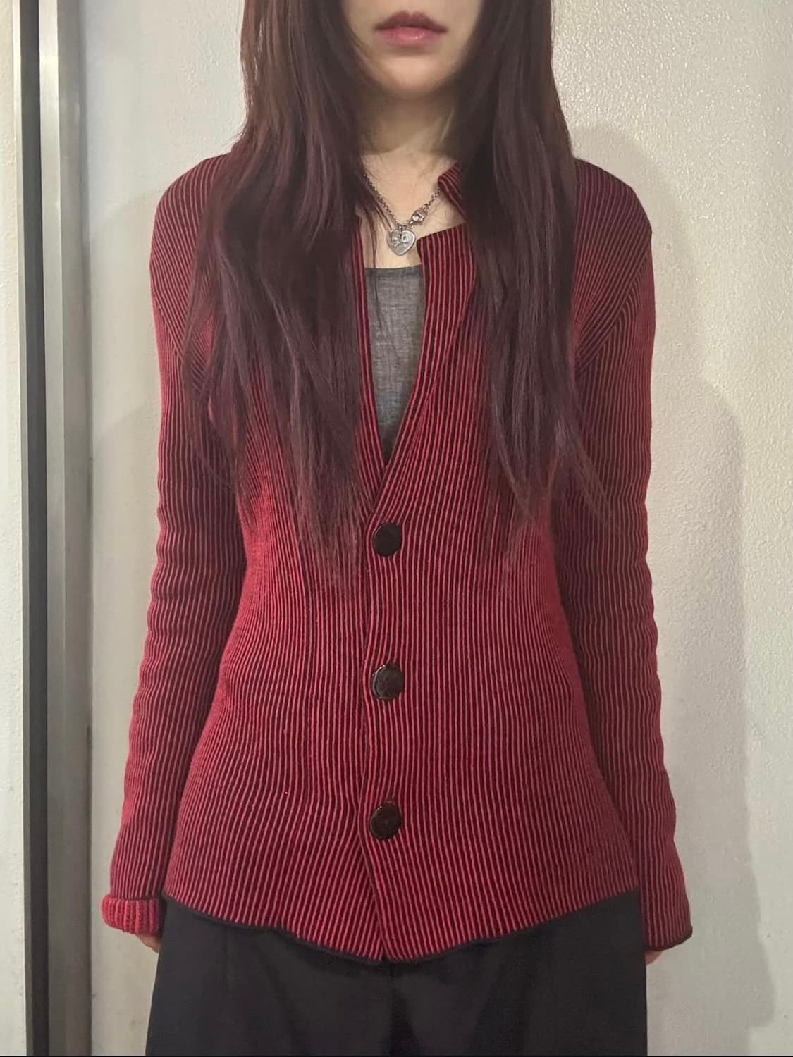KRIZIA Maglia Pinstripe Knit Jacket 상품이미지2
