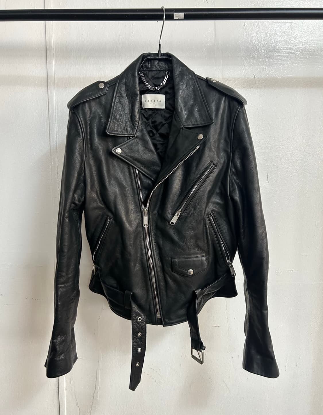 산드로옴므 라이더 가죽자켓 상품이미지1