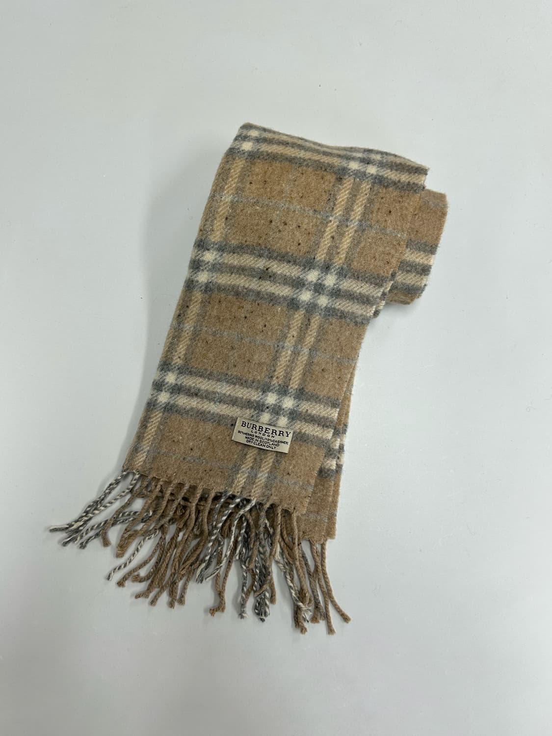 버버리 울 캐시미어 체크 머플러 상품이미지2