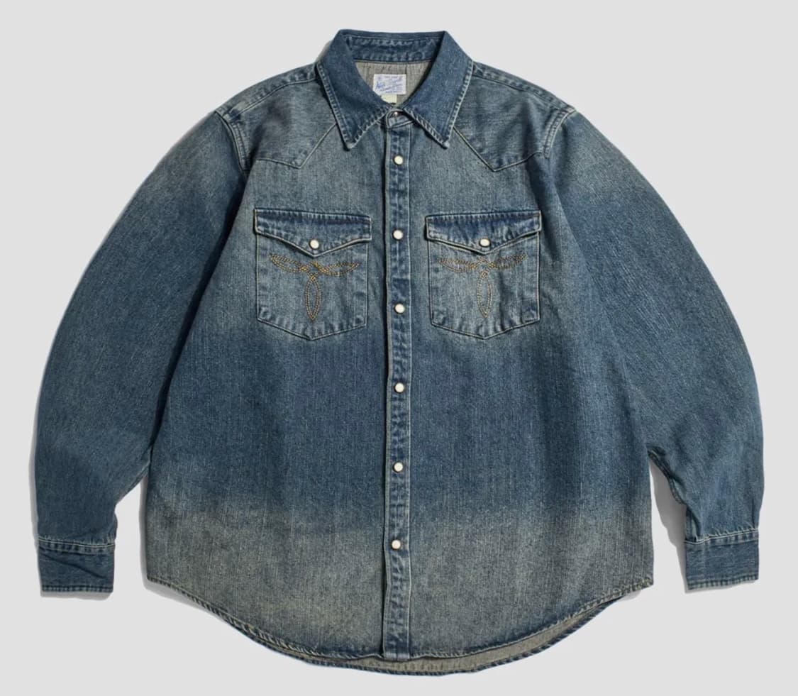 브론슨 데님 웨스턴 셔츠 사이즈 2XL 새상품 판매 상품이미지1