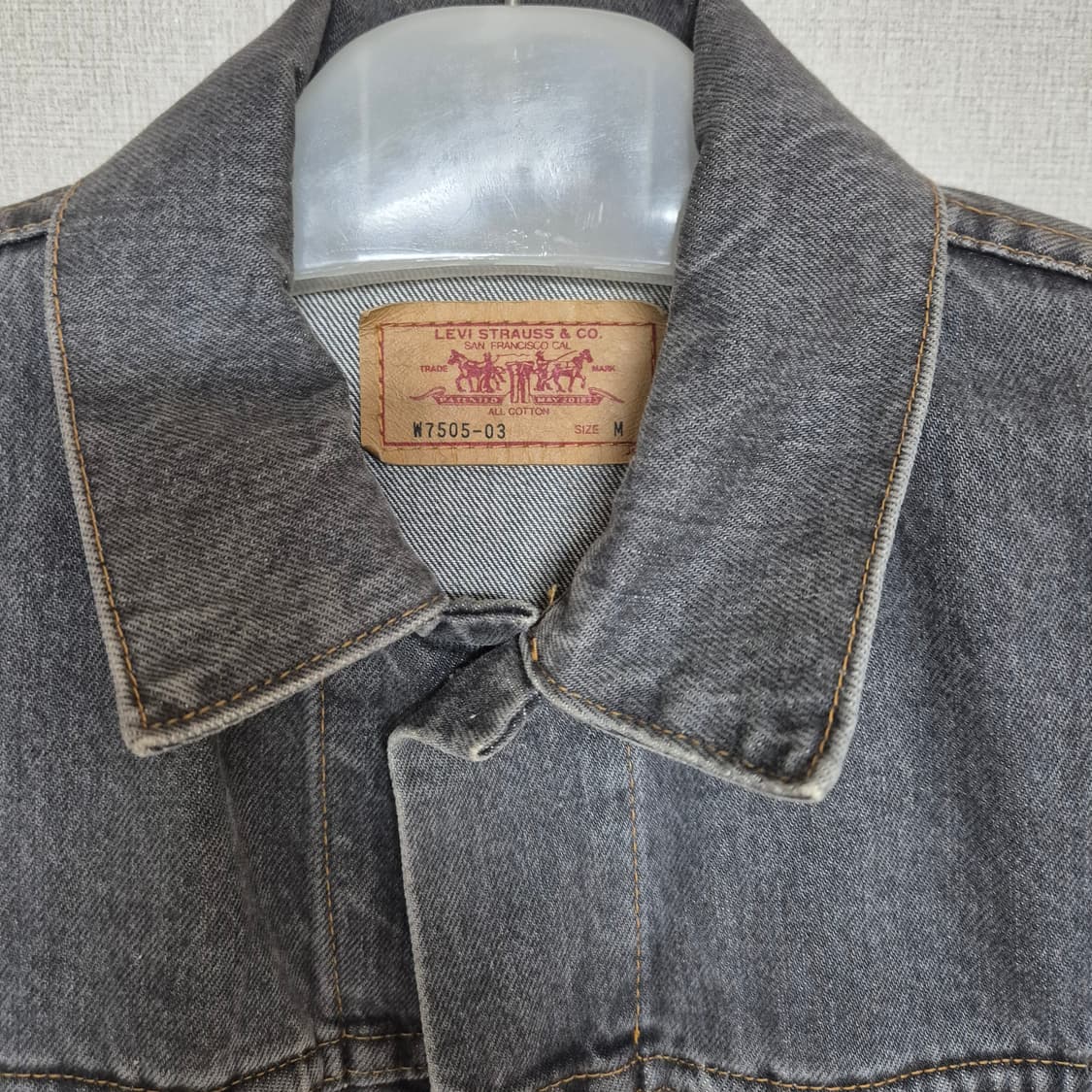 90's Levis 리바이스 흑청 데님자켓 Made In Japan 상품이미지2