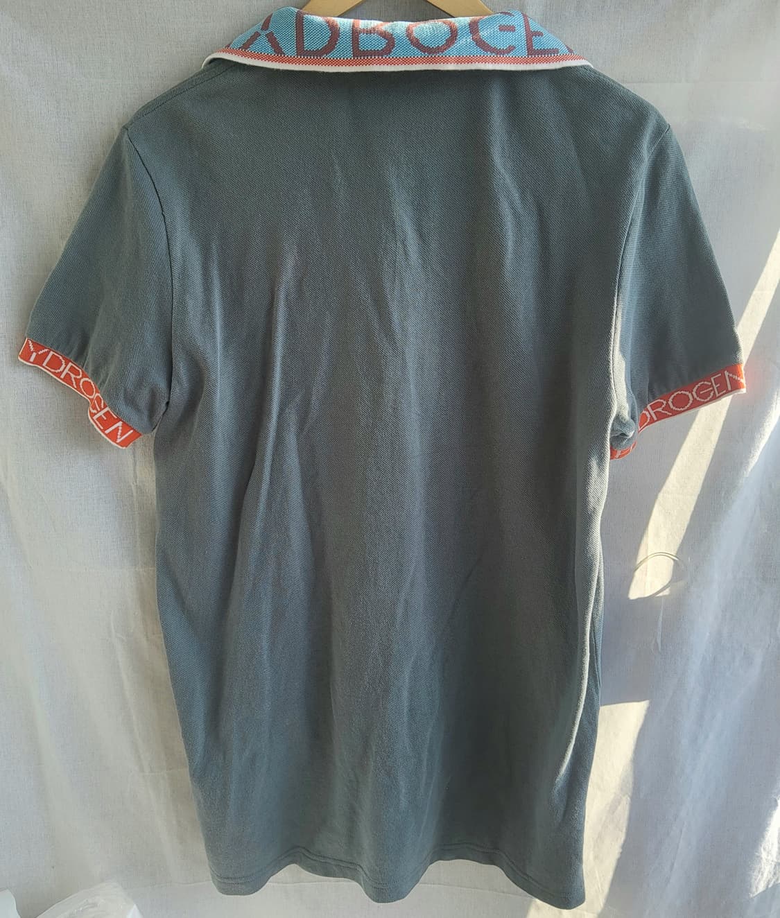 하이드로겐 반팔 카라티셔츠 남성용 L 사이즈  코튼 버튼리스 상품이미지2