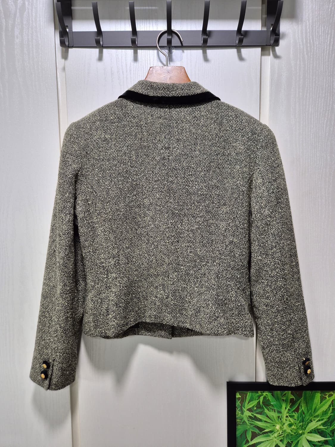 본느리베 트위드 벨벳 포인트 자켓 상품이미지10