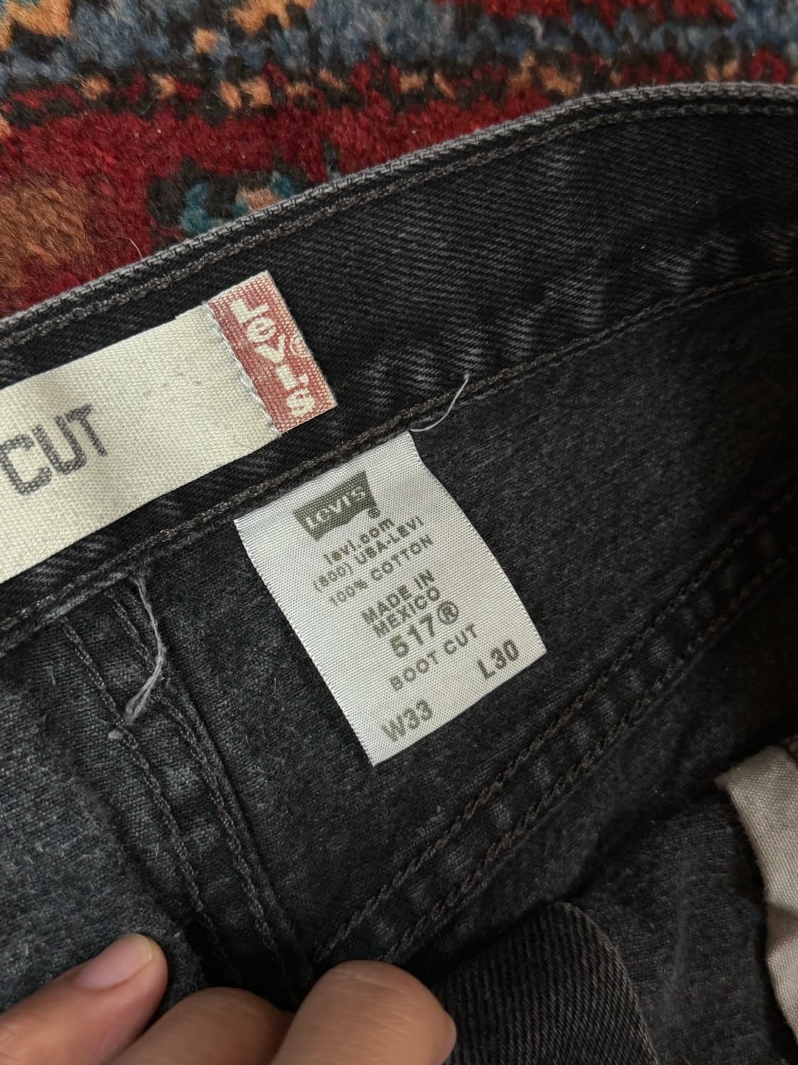 00's 리바이스 517 블랙 부츠컷 플레어진 상품이미지9