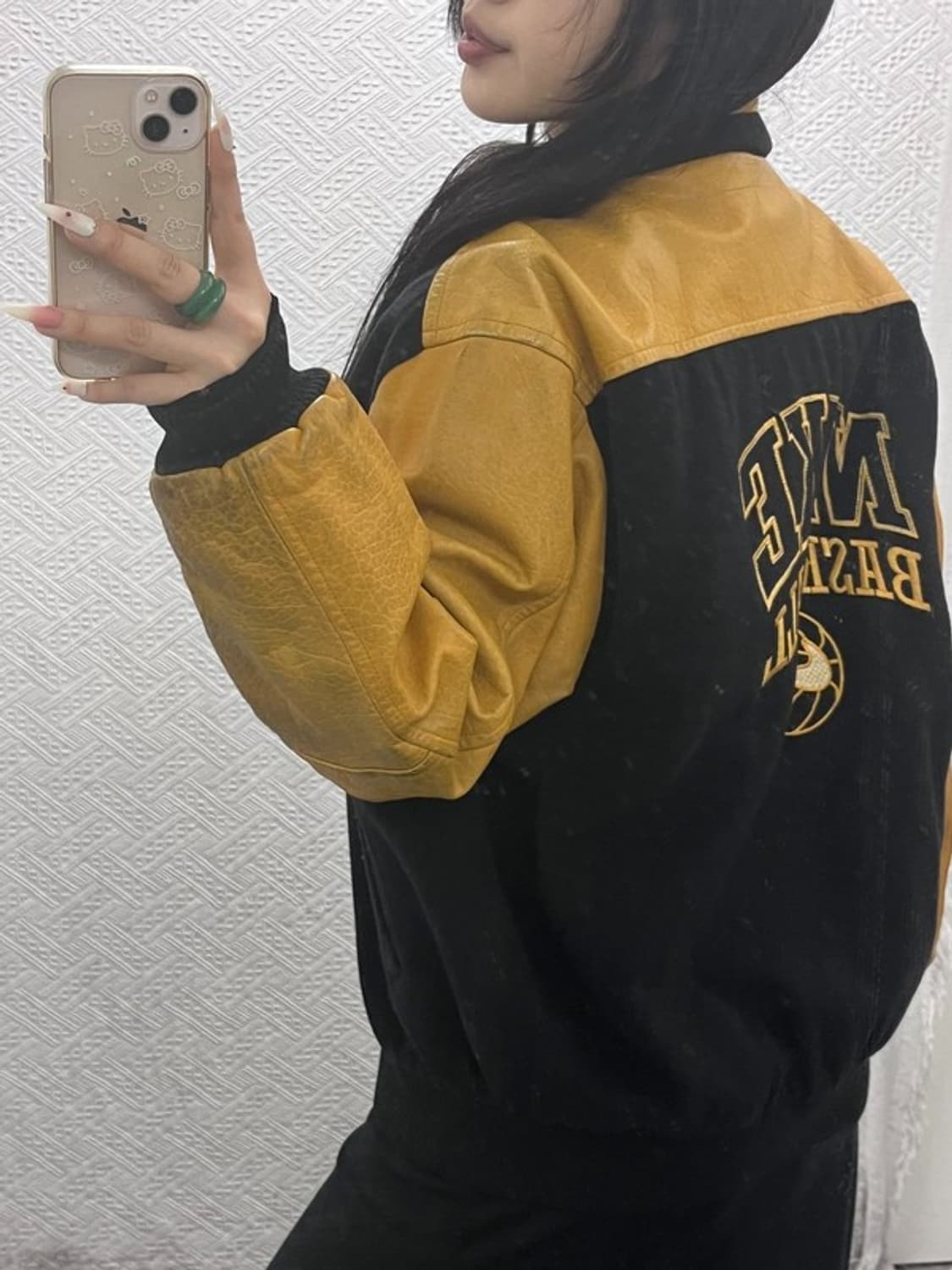 나이키 올드스쿨 레트로 빈티지 소가죽 바시티자켓 100 C09398 상품이미지1