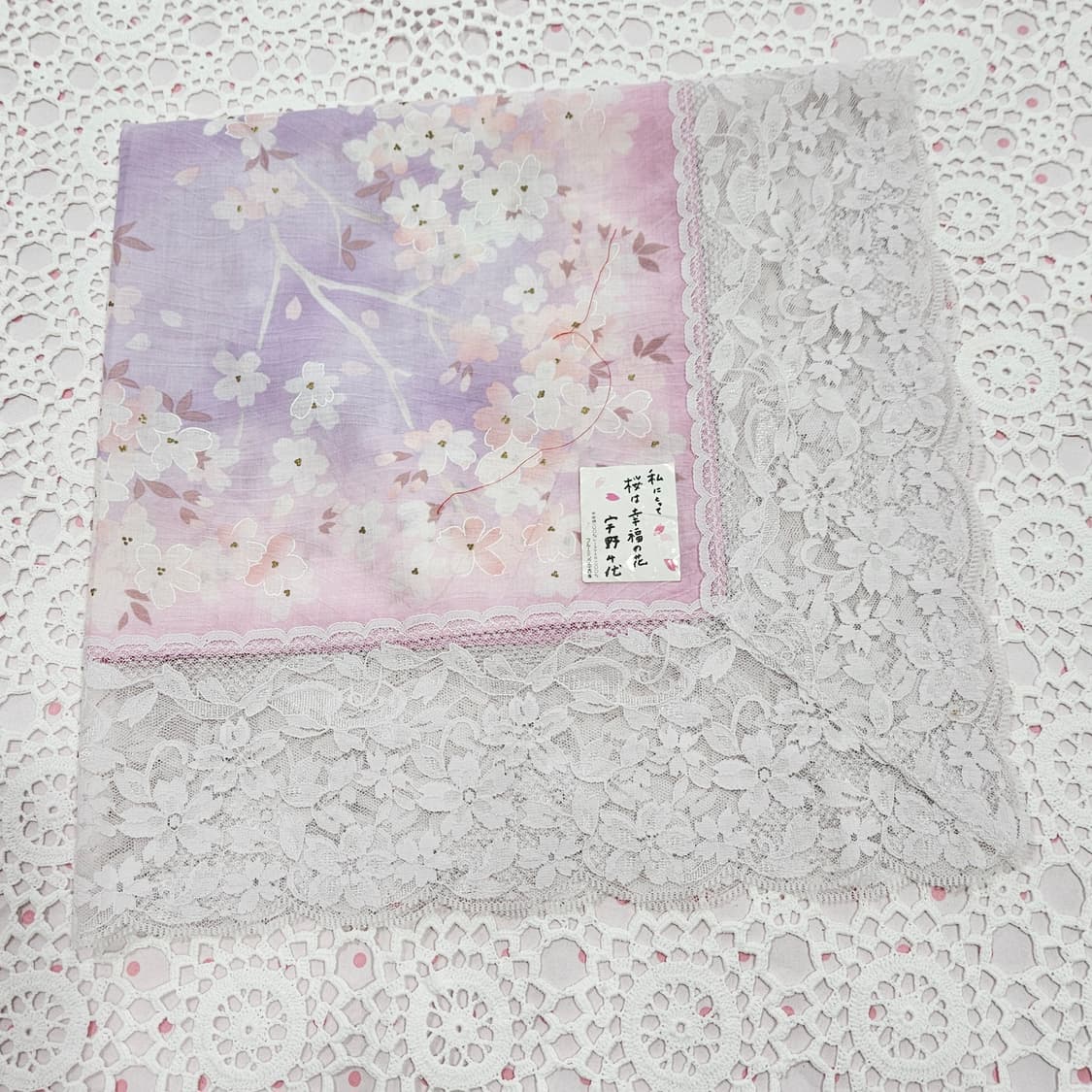 일본 레이스 빅 손수건/스카프 3장 일괄판매 상품이미지3