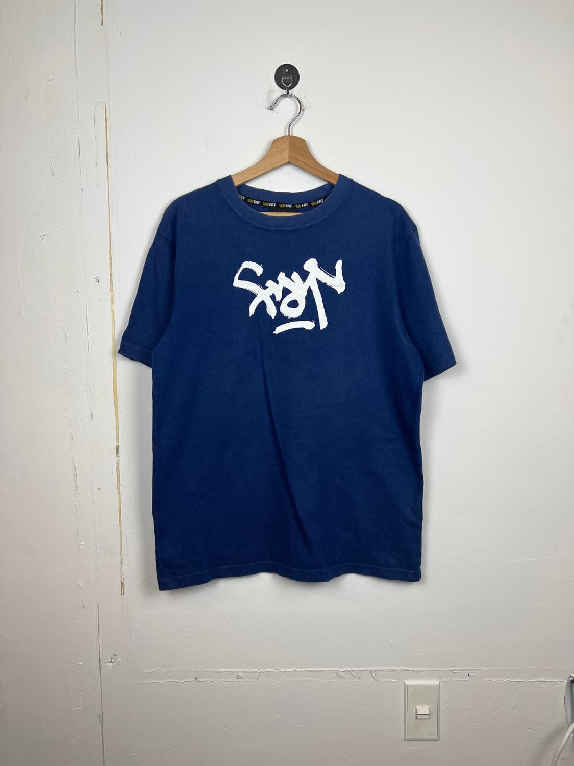 T249FAT SKINNY 네이비 반팔 티셔츠 상품이미지1