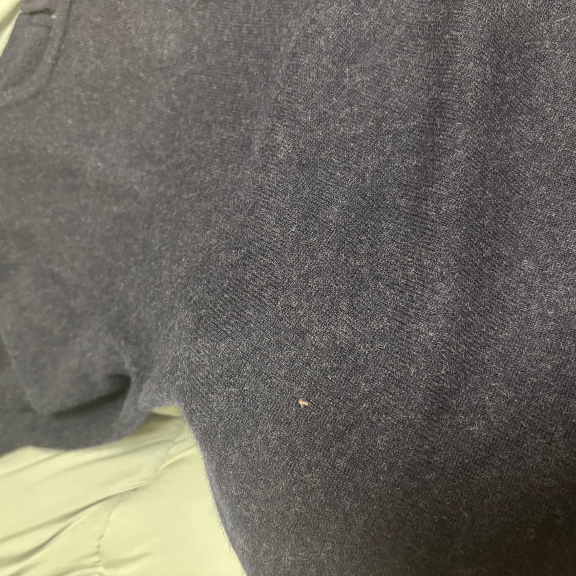 네이비 7부 캐시미어 100% 반팔 니트 상품이미지8