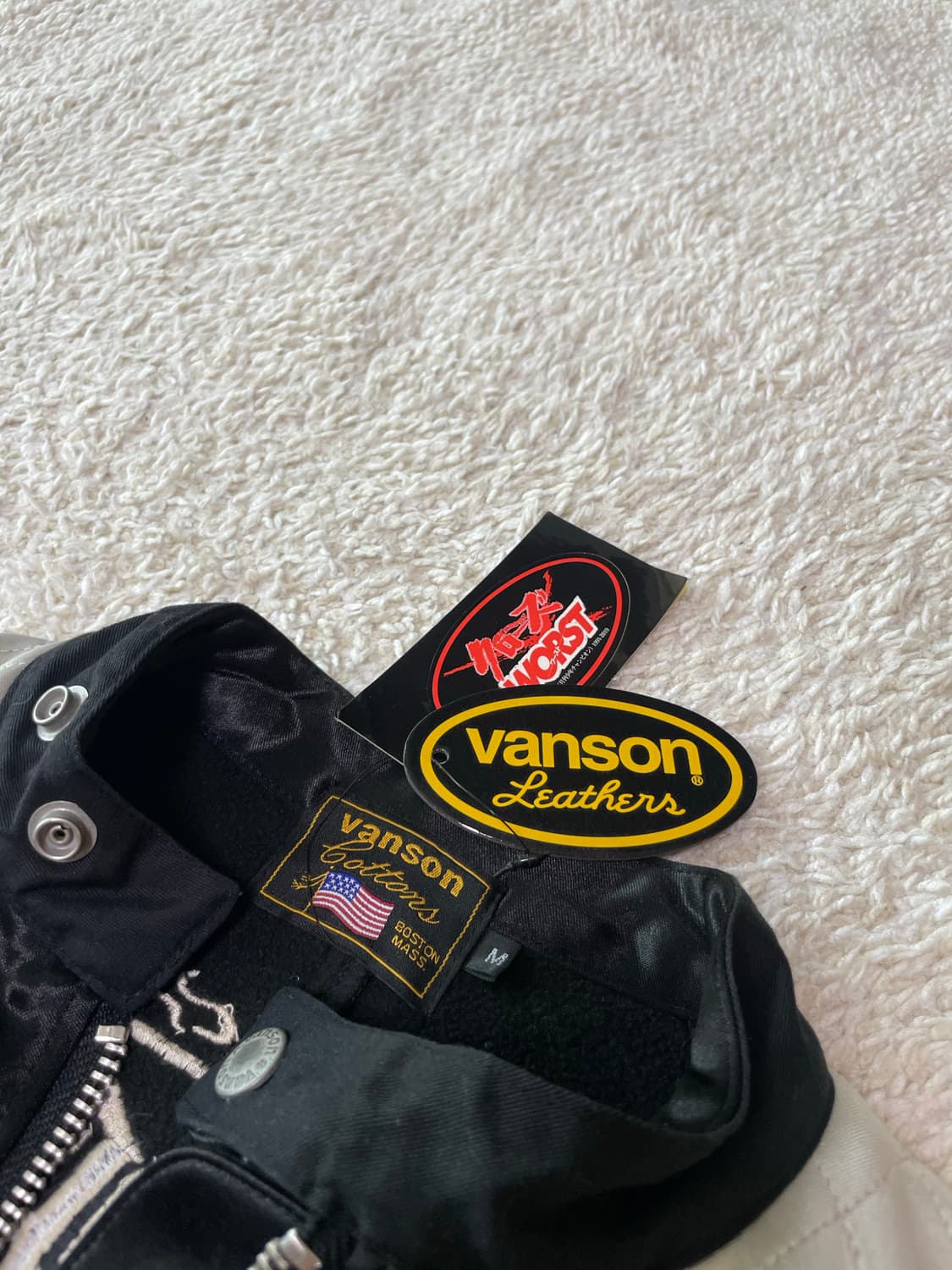 VANSON(밴슨) 레더x크로우즈 라이더 자켓 판매합니다. 상품이미지3