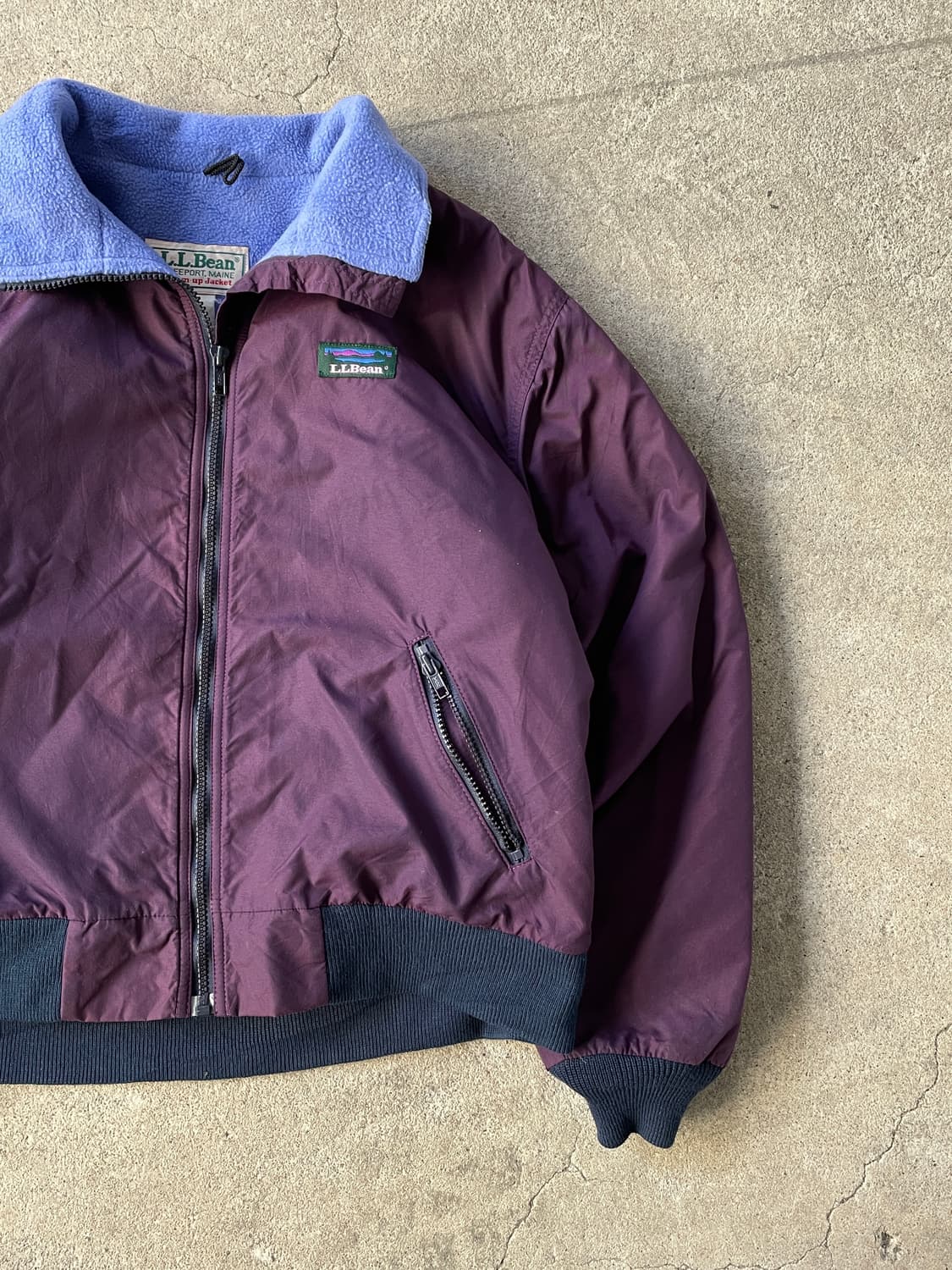 80-90s L.L. bean Warm-up Jacket Plum 상품이미지3