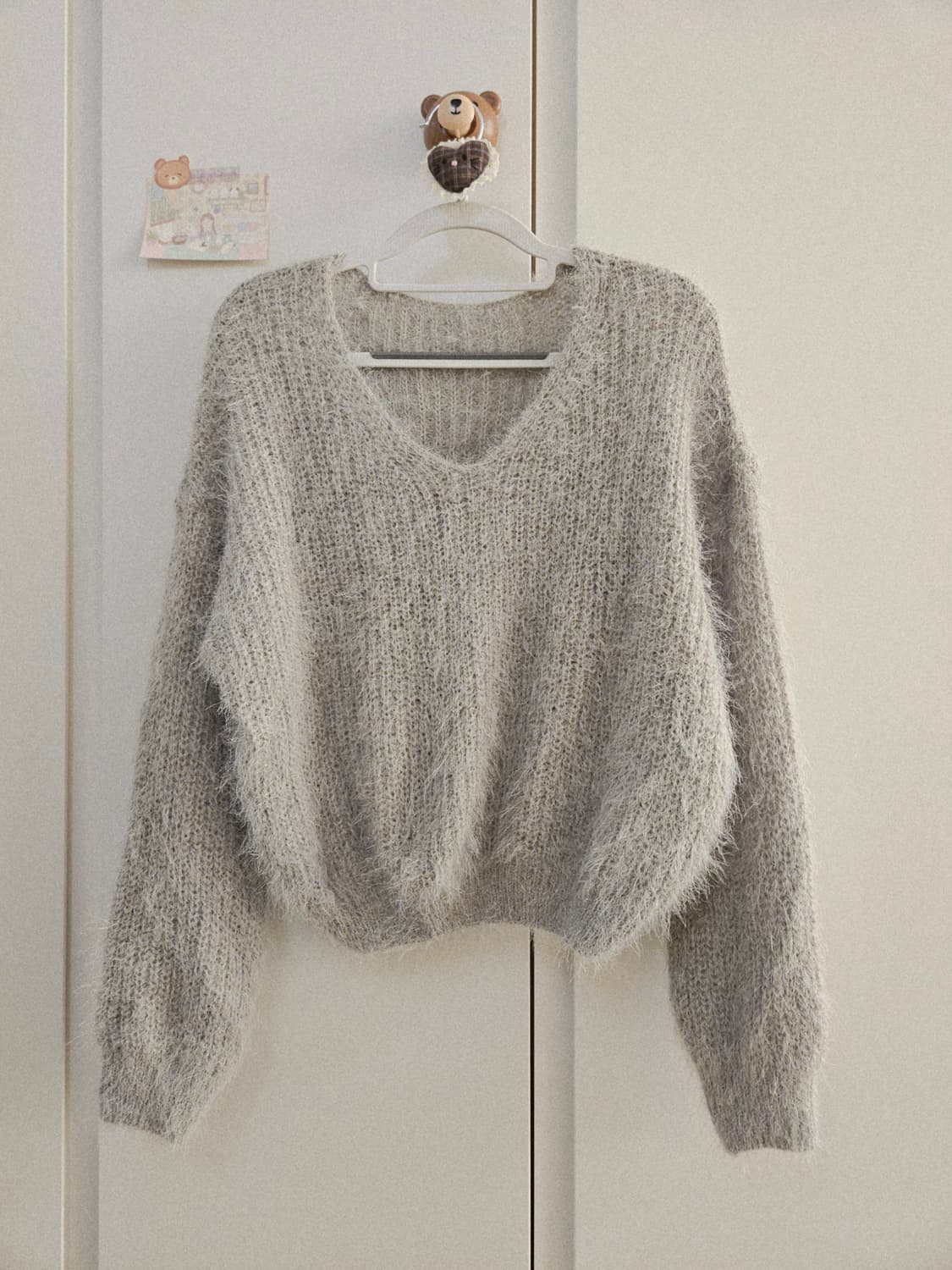 [새상품] 민트그레이 브이넥 니트 상품이미지6