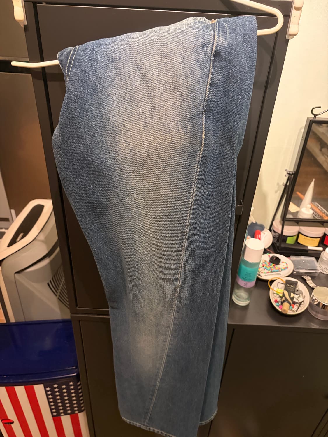 애프터프레이 스트레이트 워시드 슬래쉬 데님 인디고 사이즈s 상품이미지4