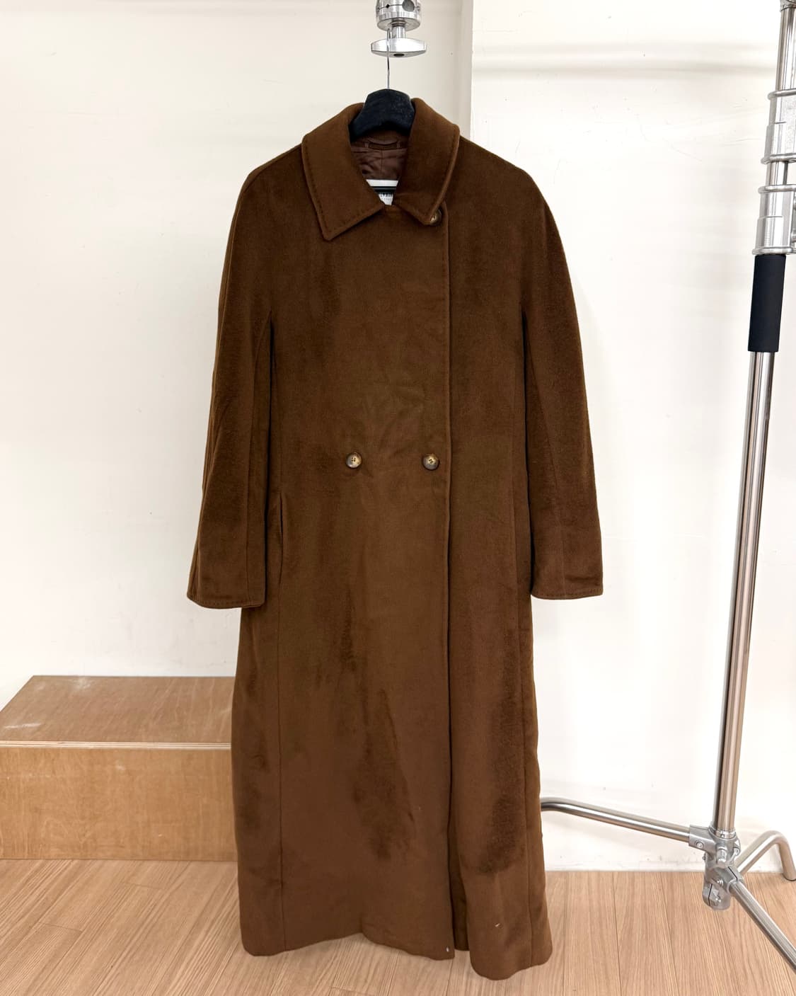 막스마라 브라운 울 캐시미어 롱코트 상품이미지1