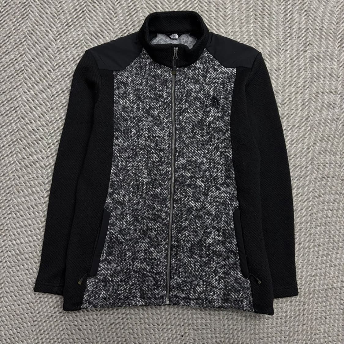 노스페이스 블랙 보카시 니트 집업 v1705 상품이미지1